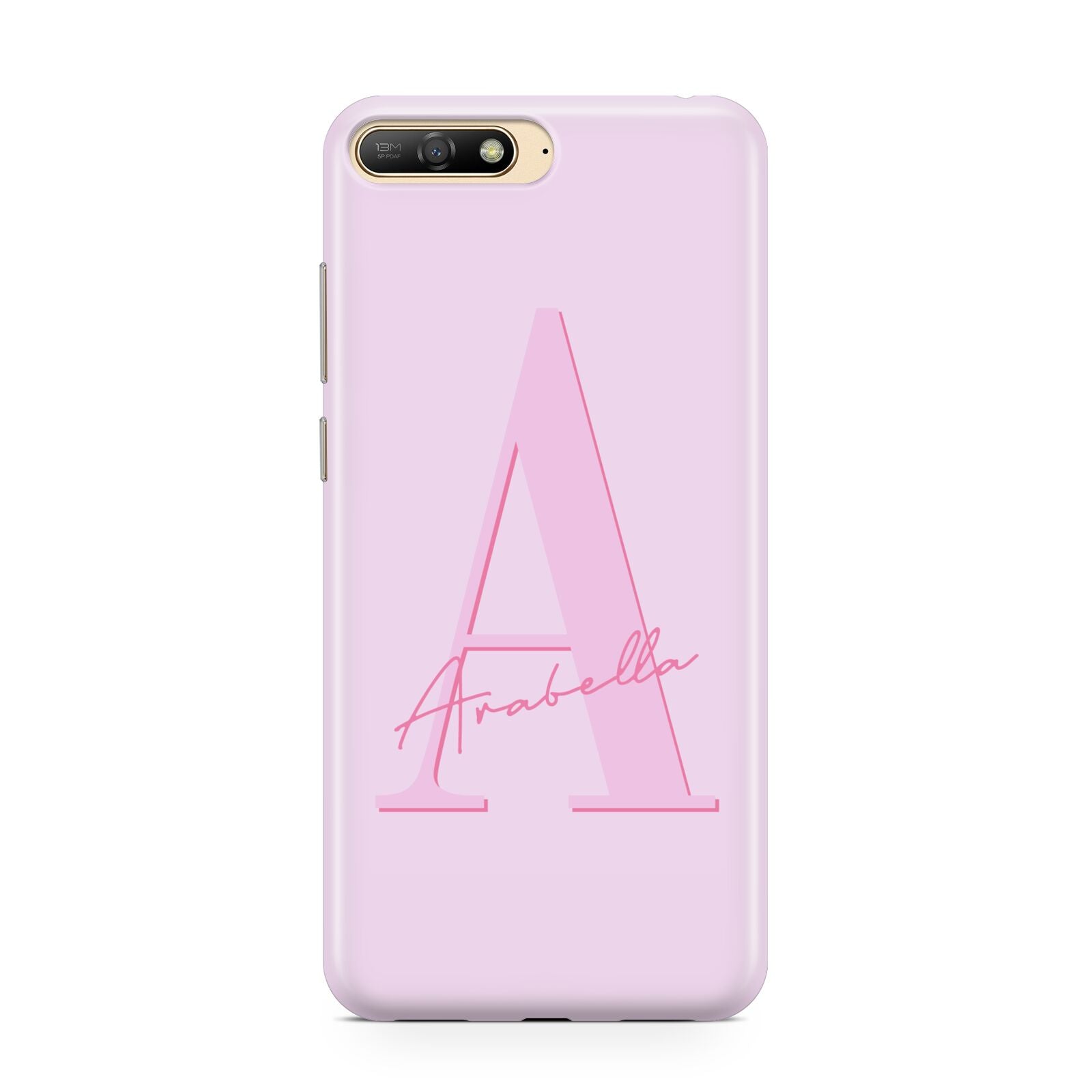 Personalised Pink Initial Huawei Y6 2018