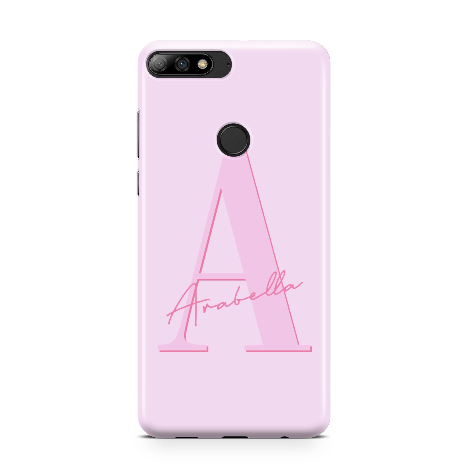 Personalised Pink Initial Huawei Y7 2018