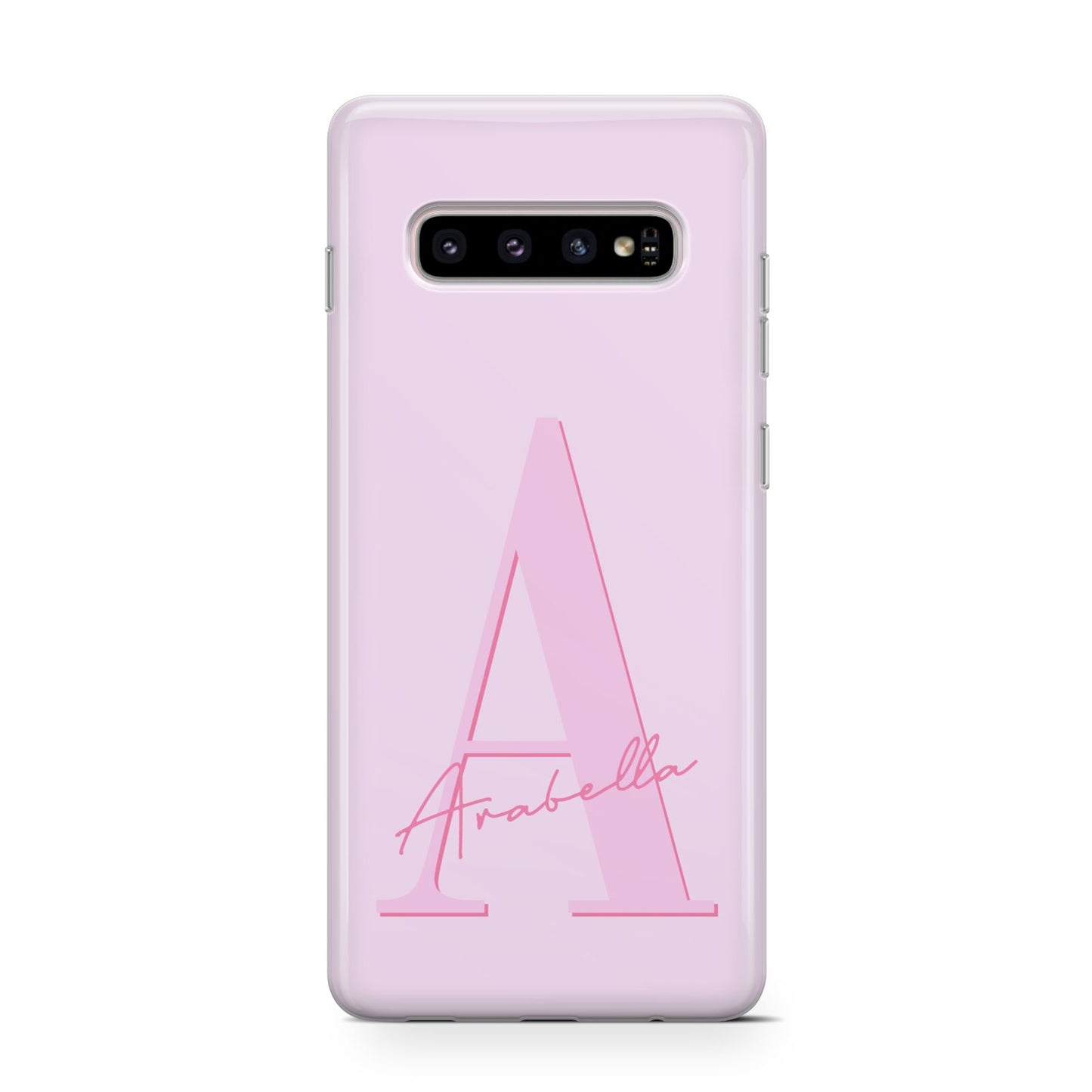 Personalised Pink Initial Protective Samsung Galaxy Case