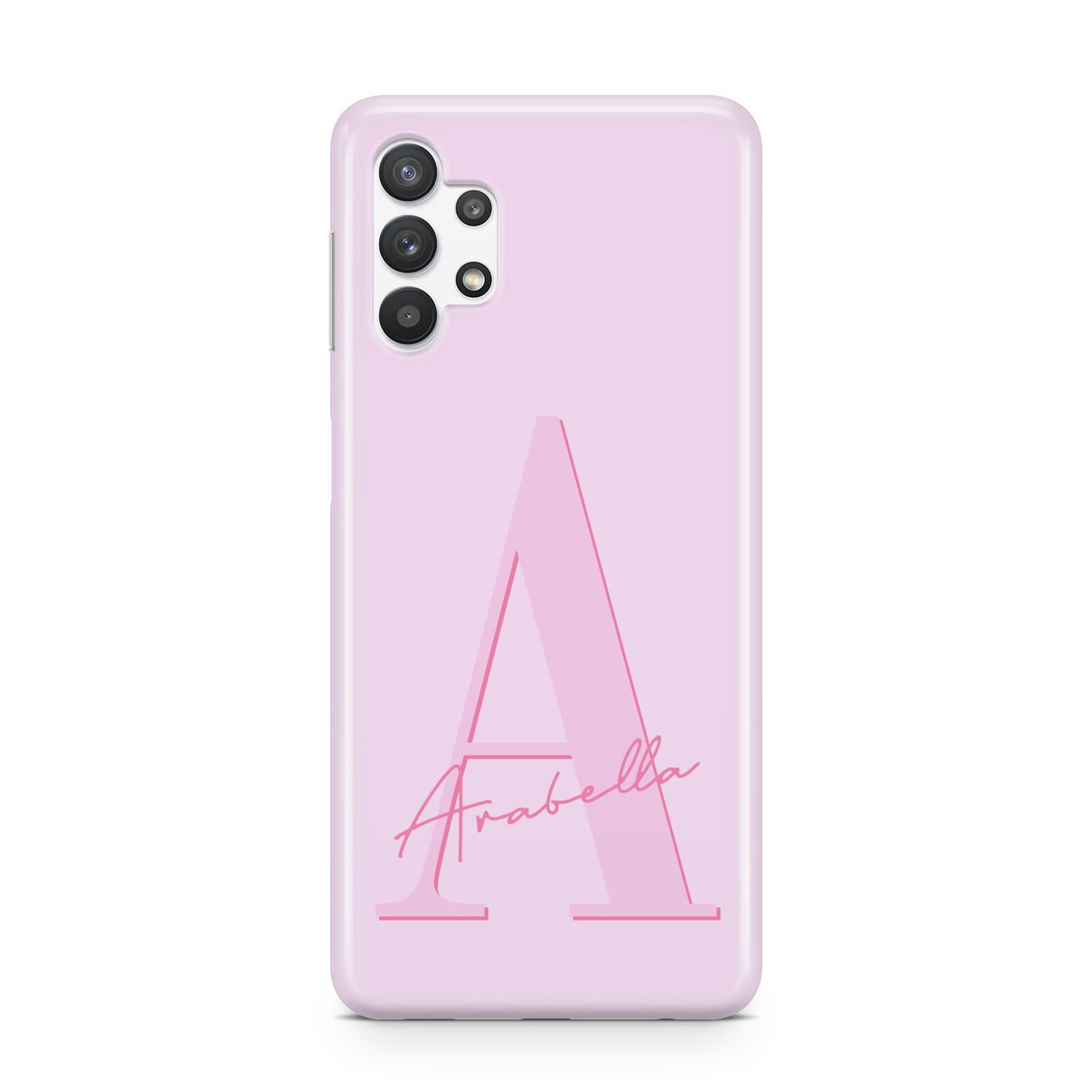 Personalised Pink Initial Samsung A32 5G Case