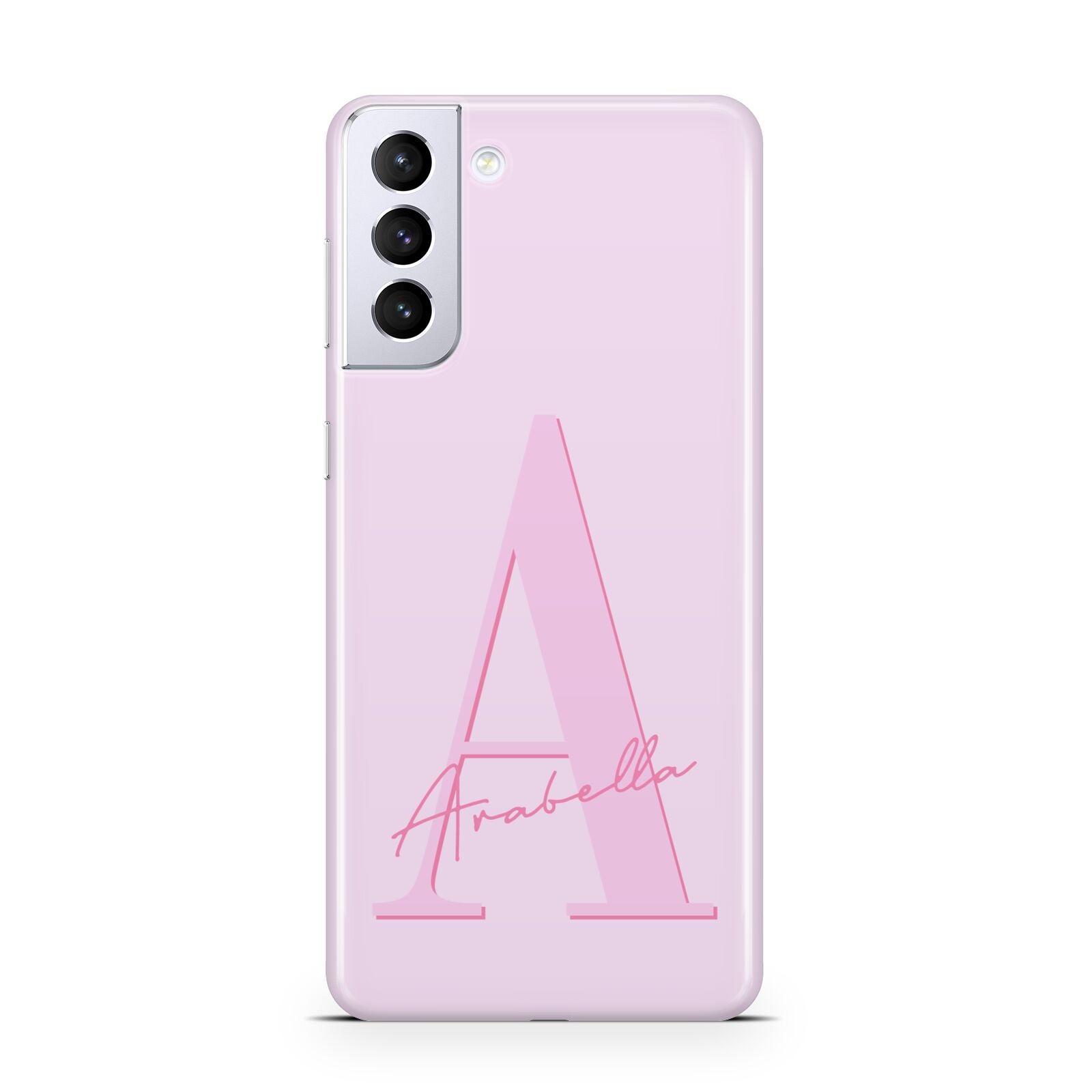 Personalised Pink Initial Samsung S21 Plus Case