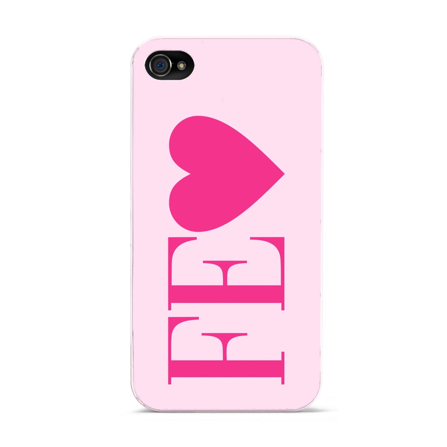 Personalised Pink Initials Heart Apple iPhone 4s Case