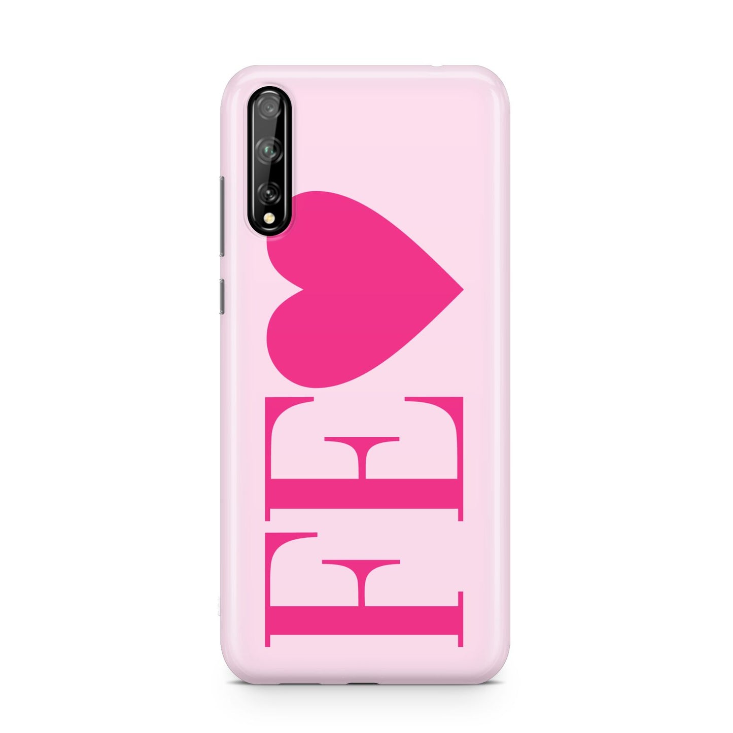 Personalised Pink Initials Heart Huawei Enjoy 10s Phone Case