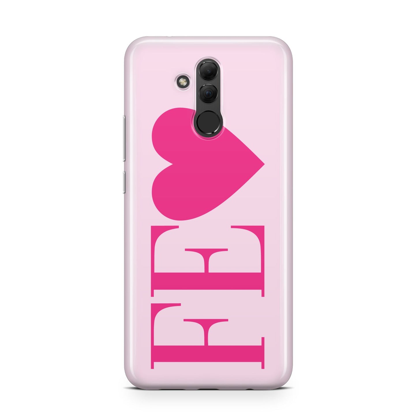 Personalised Pink Initials Heart Huawei Mate 20 Lite