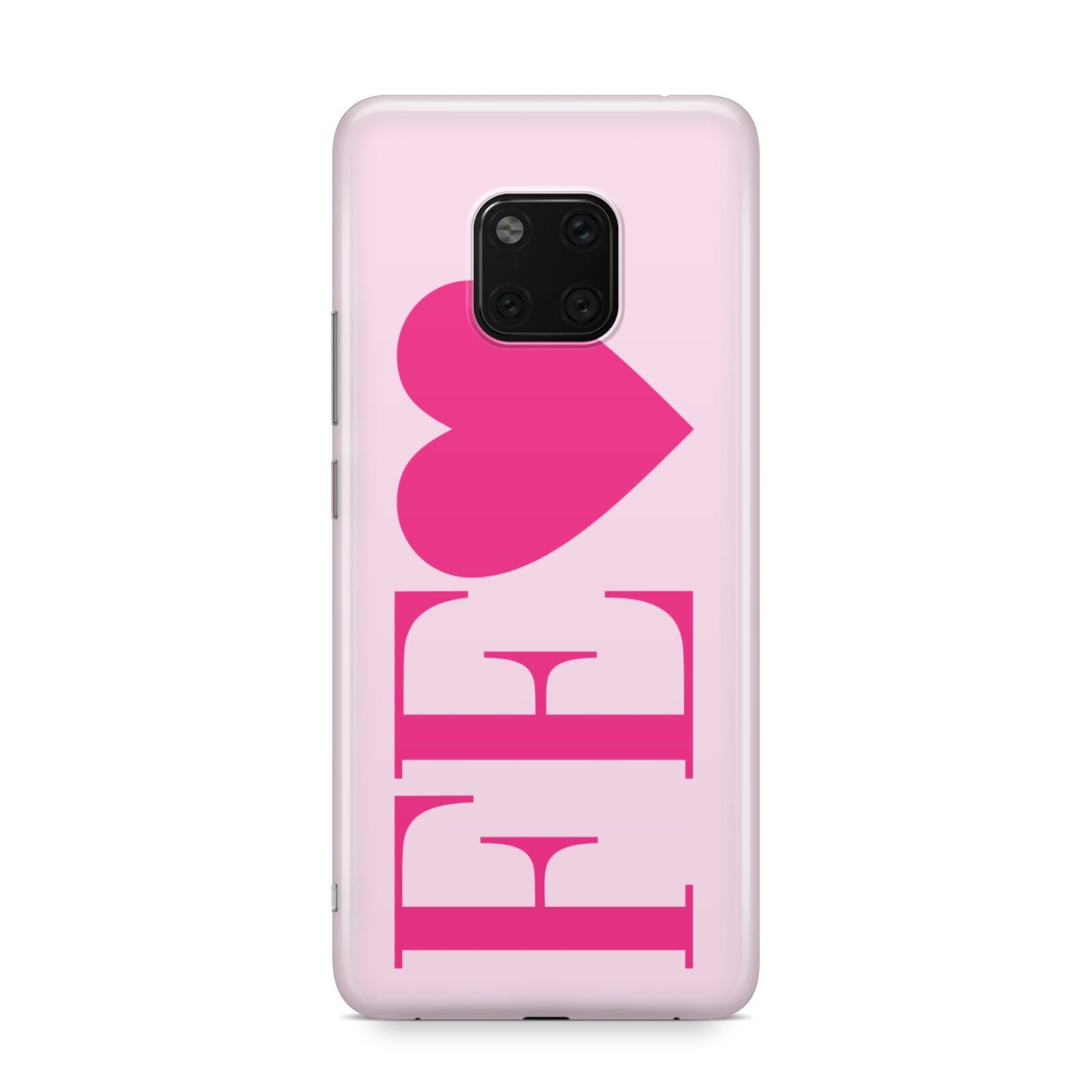 Personalised Pink Initials Heart Huawei Mate 20 Pro Phone Case