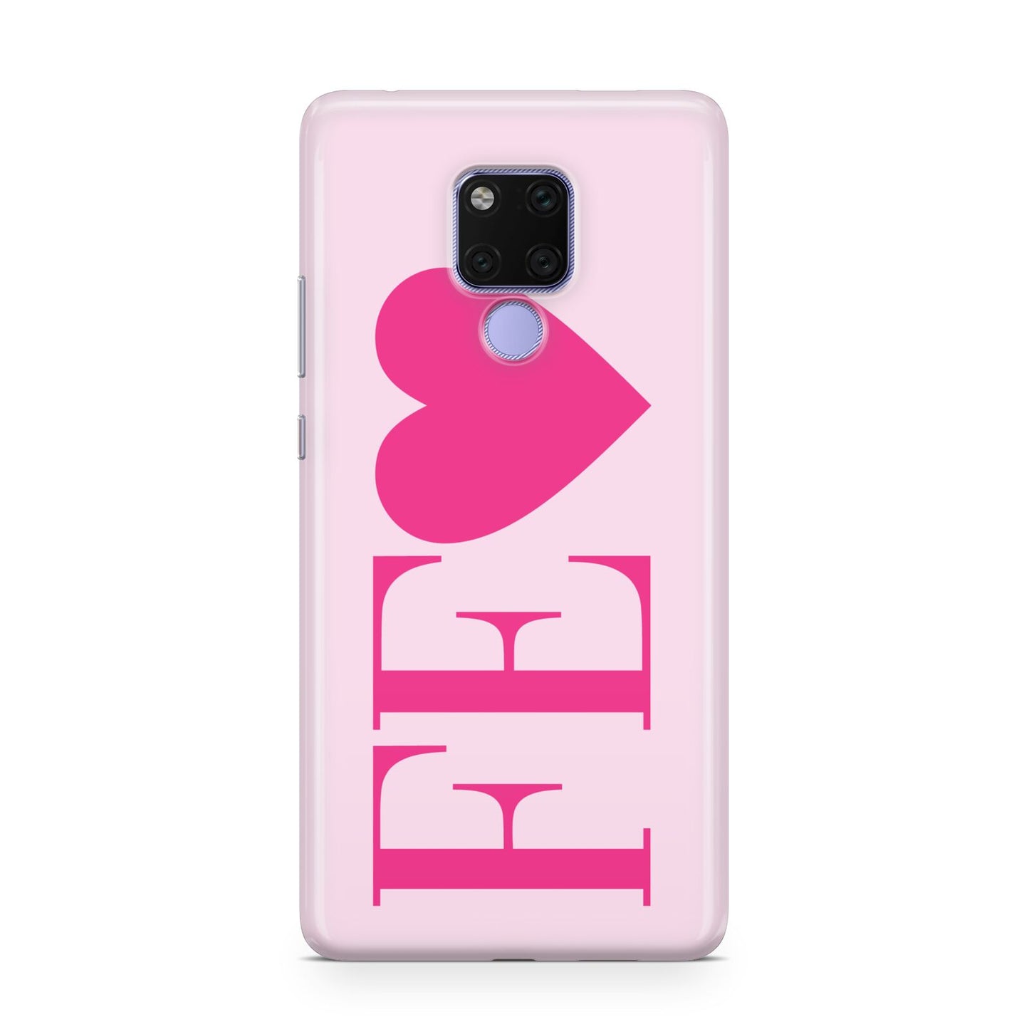 Personalised Pink Initials Heart Huawei Mate 20X Phone Case