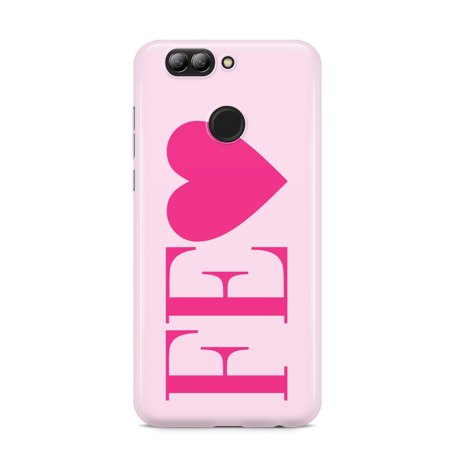 Personalised Pink Initials Heart Huawei Nova 2s Phone Case