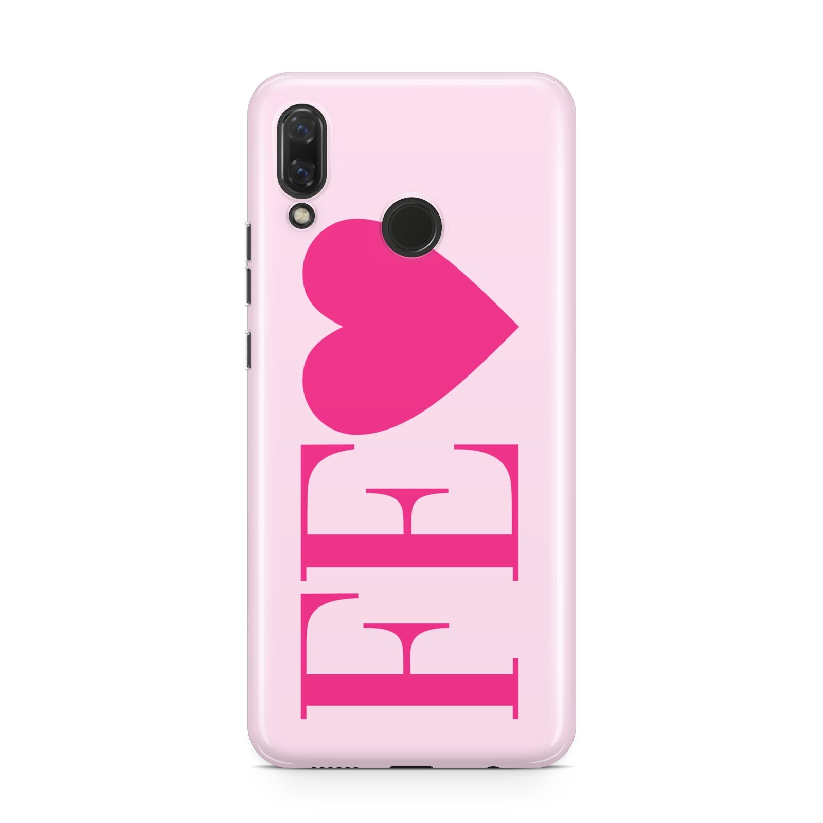 Personalised Pink Initials Heart Huawei Nova 3 Phone Case