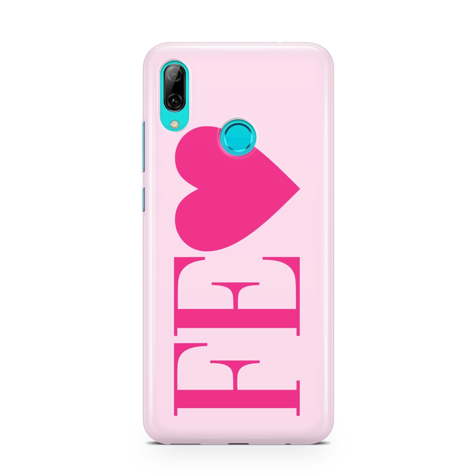 Personalised Pink Initials Heart Huawei P Smart 2019 Case