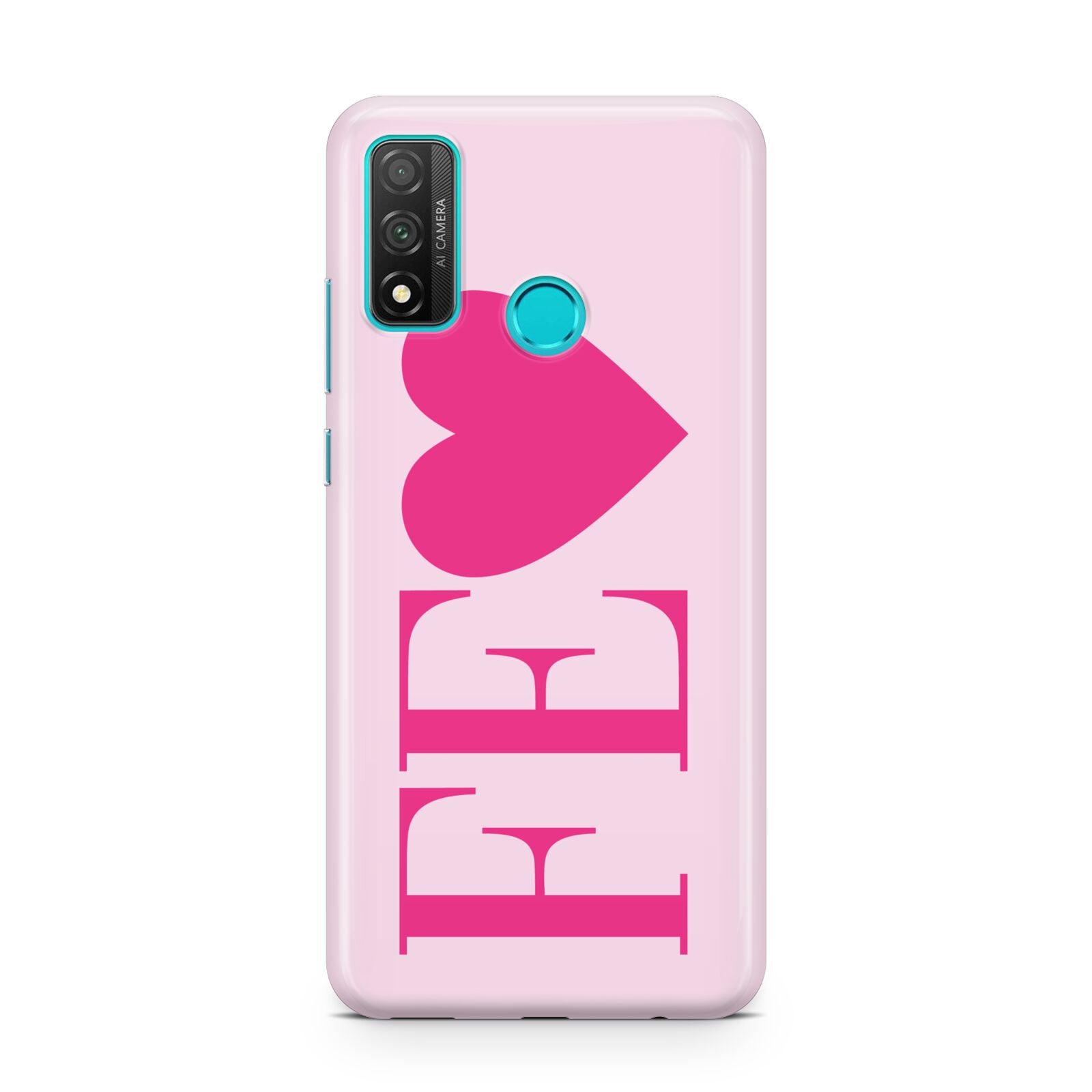 Personalised Pink Initials Heart Huawei P Smart 2020