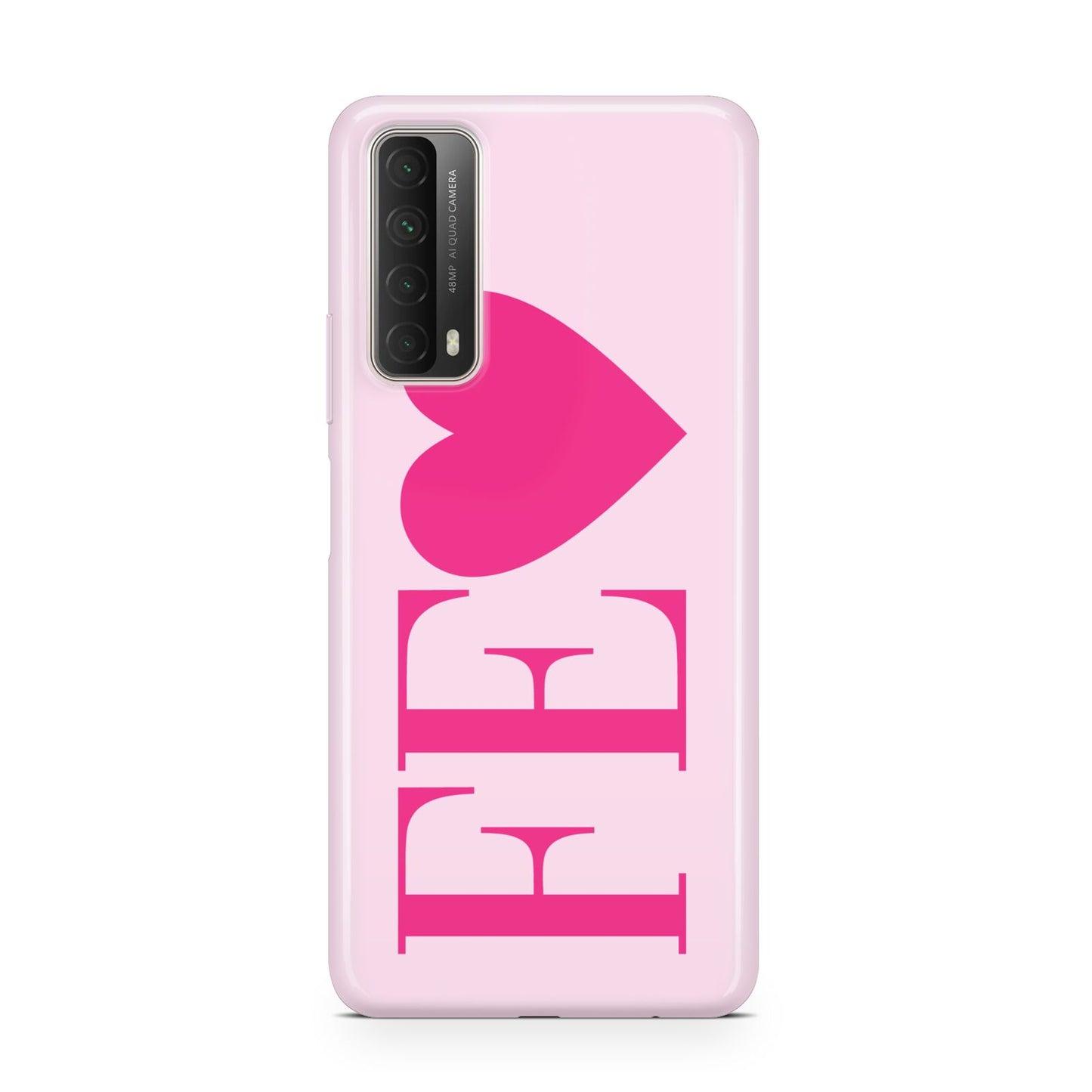 Personalised Pink Initials Heart Huawei P Smart 2021