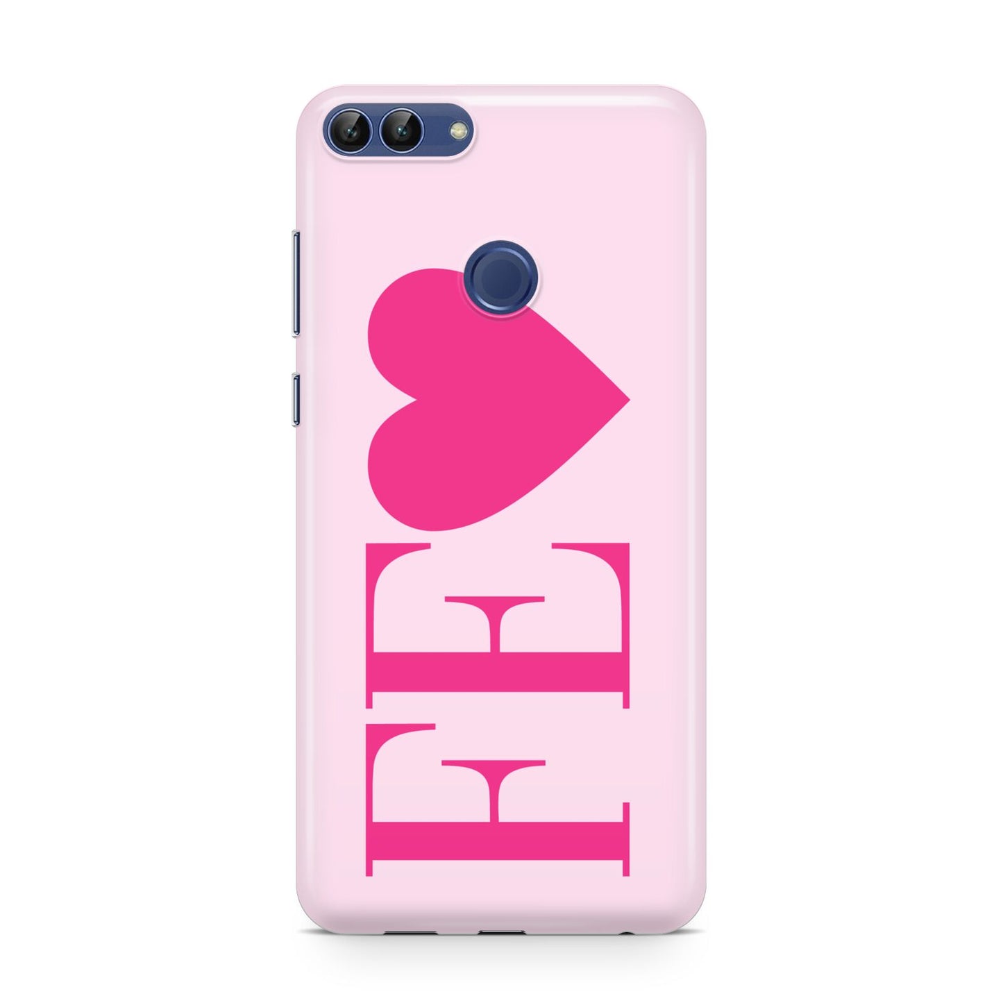 Personalised Pink Initials Heart Huawei P Smart Case