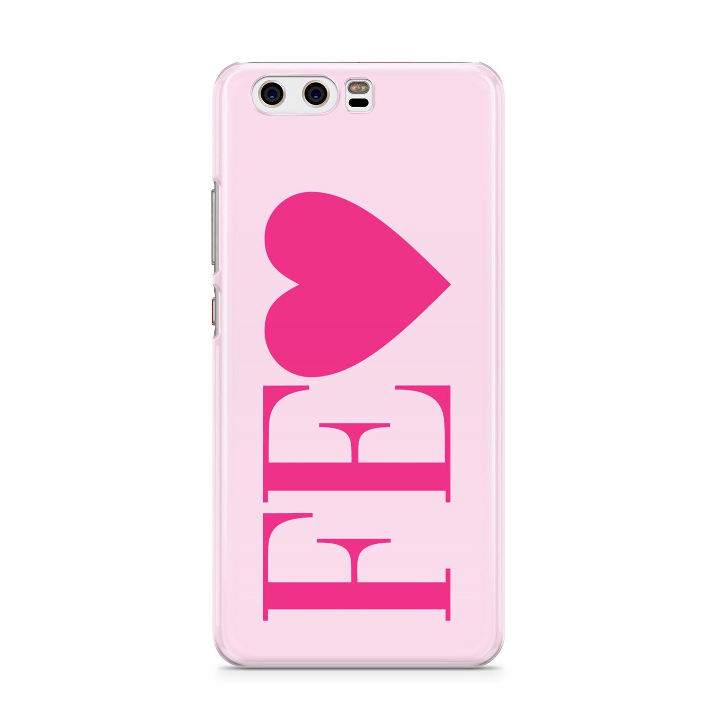 Personalised Pink Initials Heart Huawei P10 Phone Case