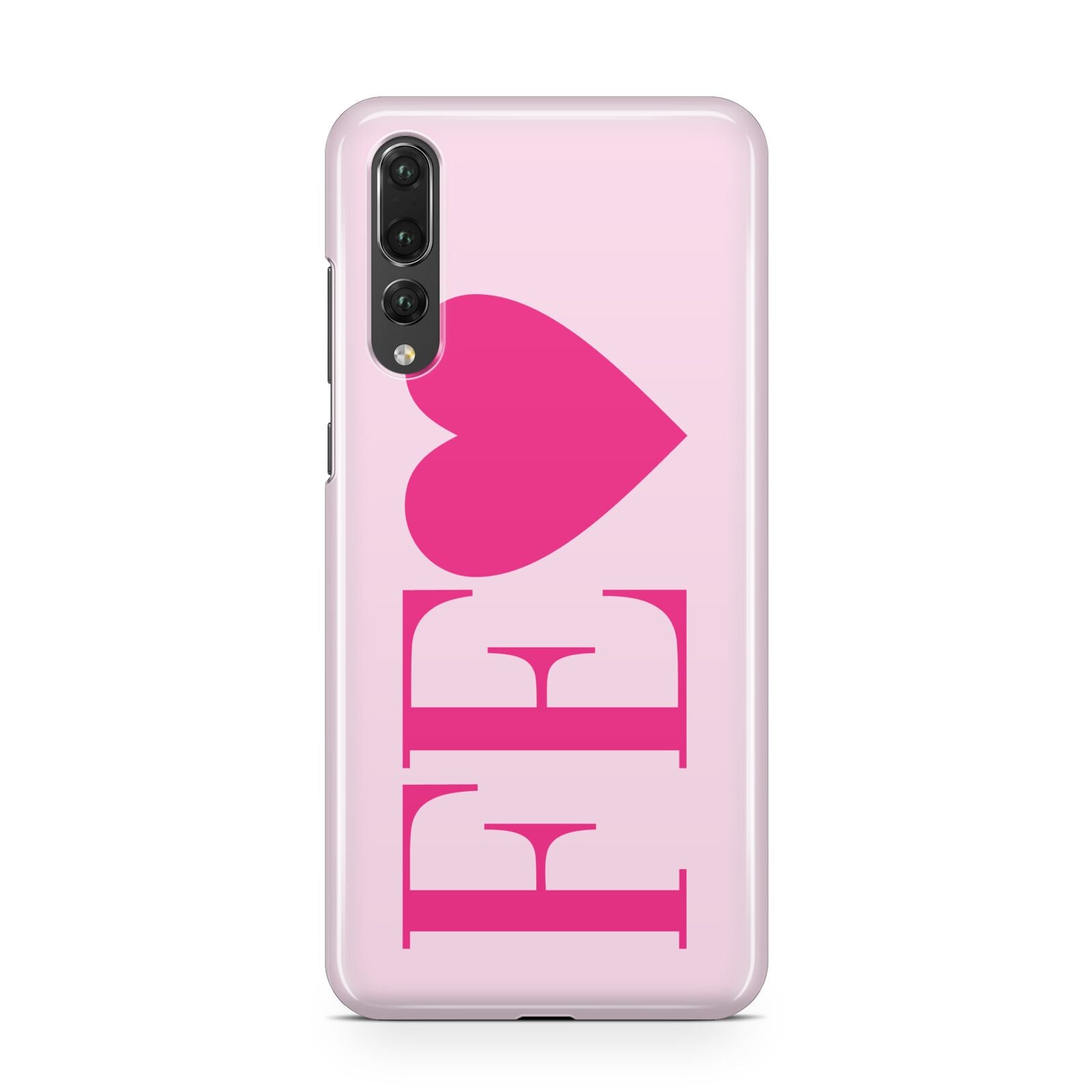 Personalised Pink Initials Heart Huawei P20 Pro Phone Case