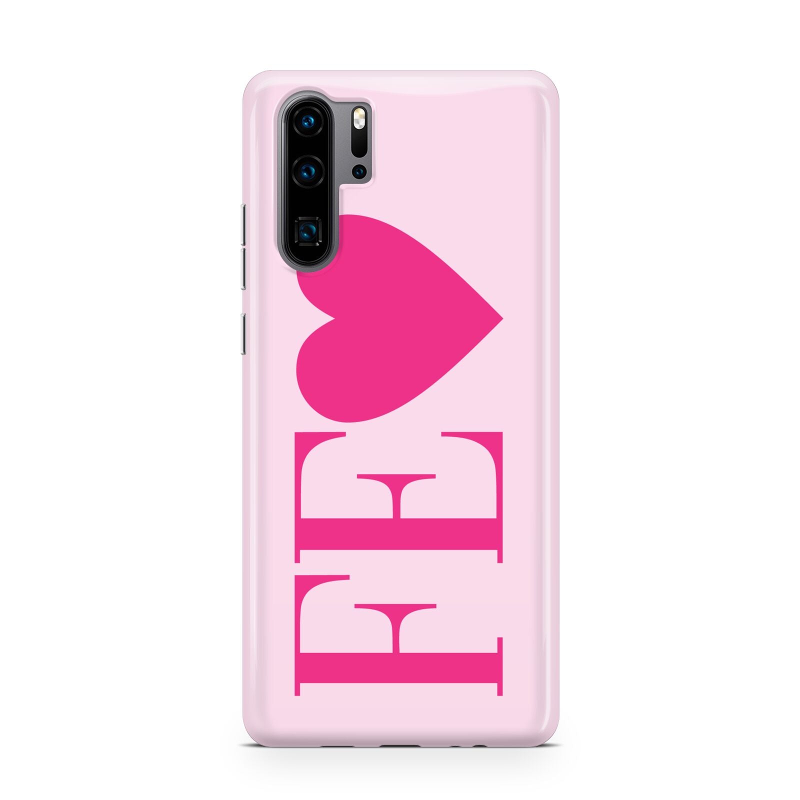 Personalised Pink Initials Heart Huawei P30 Pro Phone Case