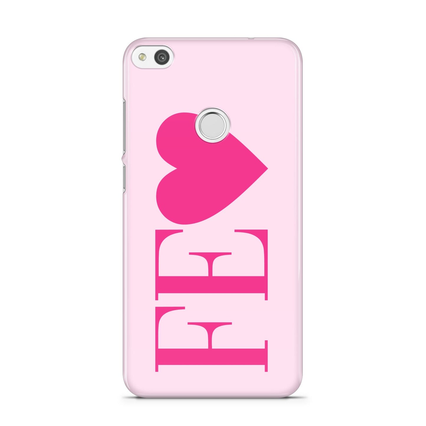 Personalised Pink Initials Heart Huawei P8 Lite Case