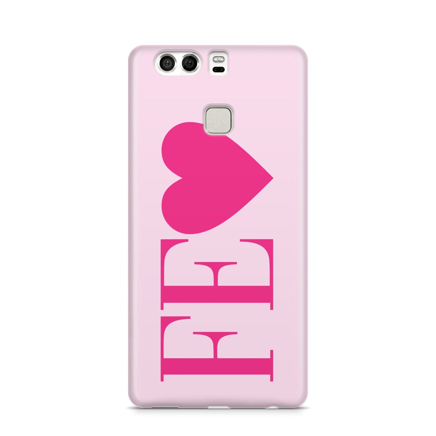 Personalised Pink Initials Heart Huawei P9 Case