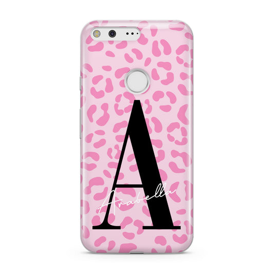 Personalised Pink Leopard Print Google Pixel Case