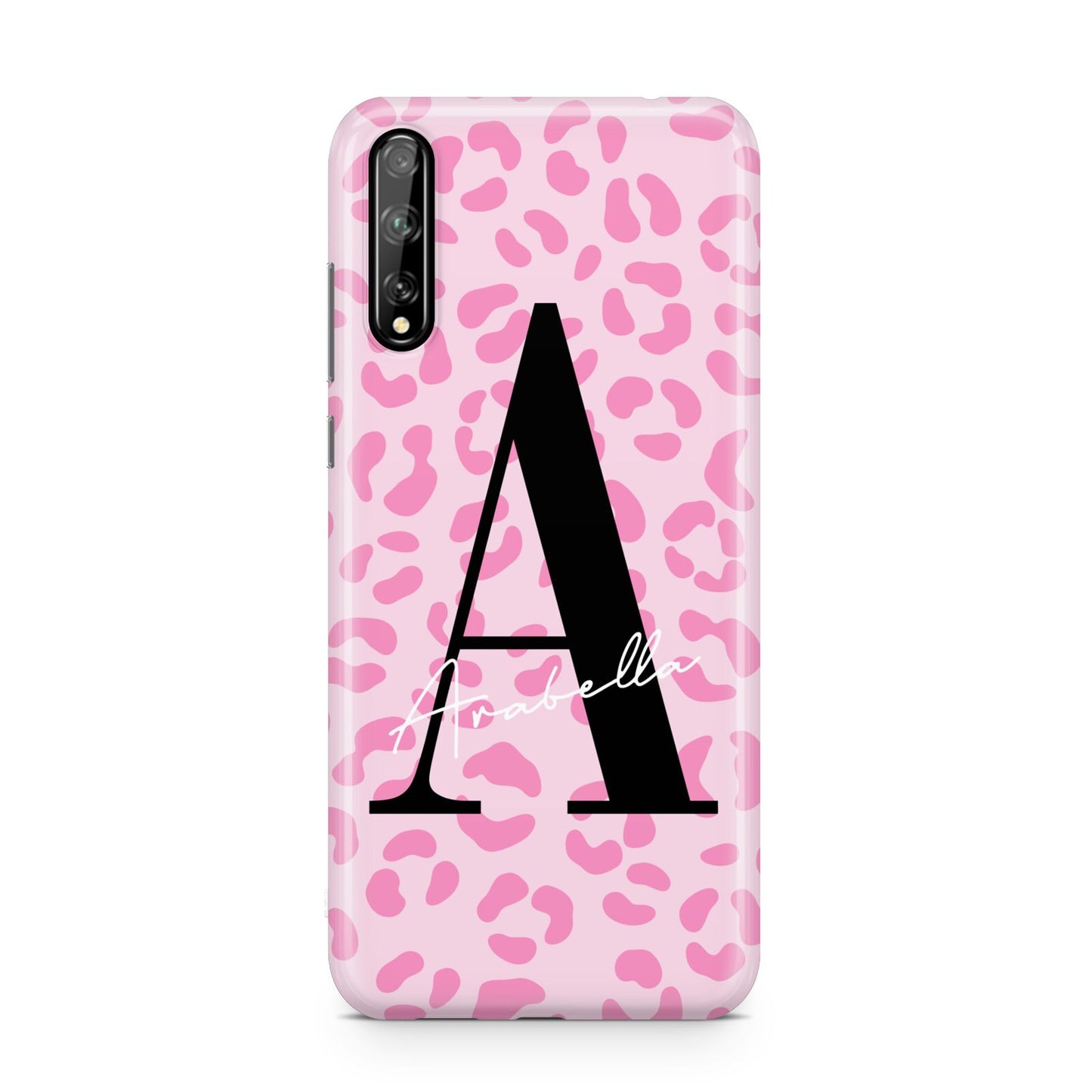 Personalised Pink Leopard Print Huawei Enjoy 10s Phone Case