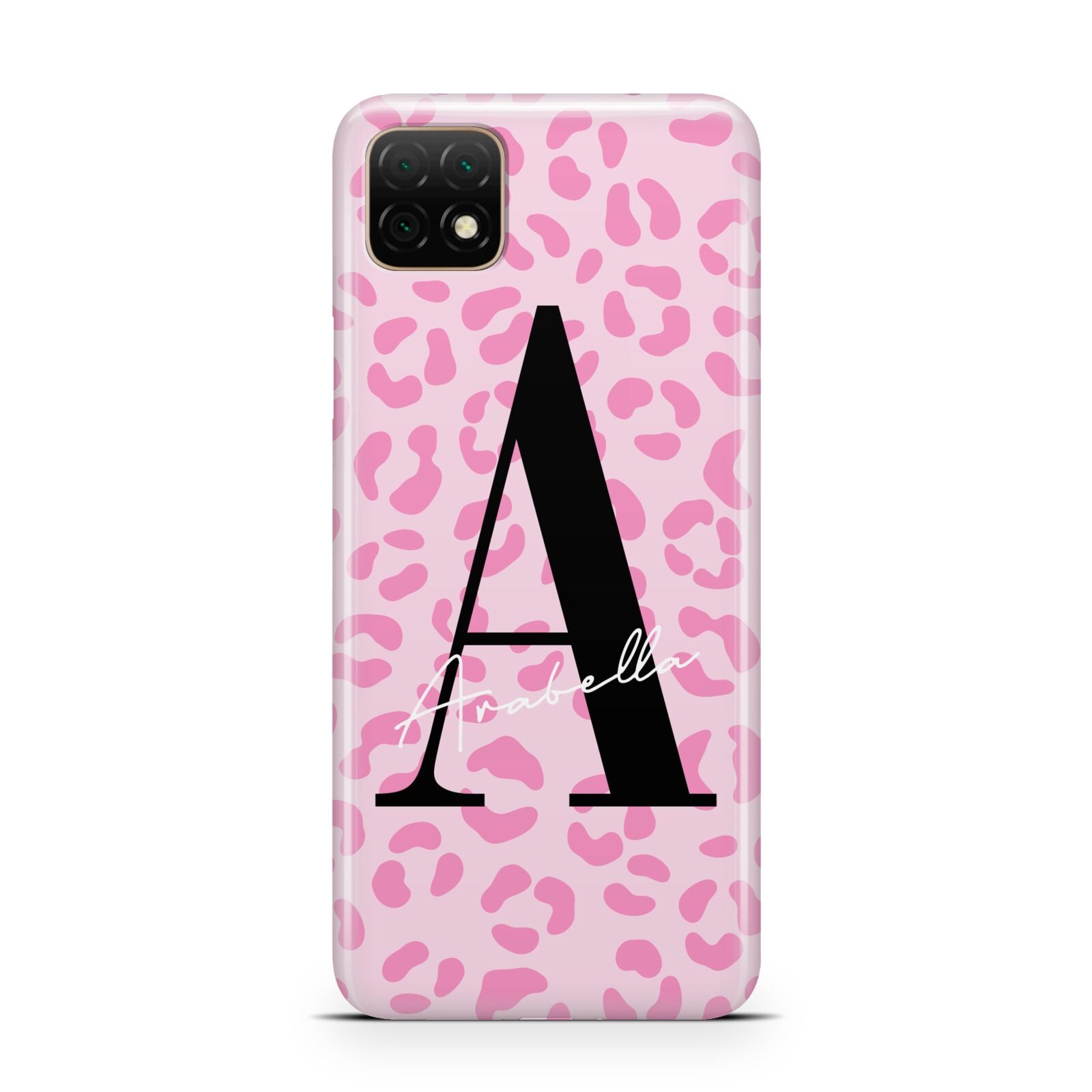 Personalised Pink Leopard Print Huawei Enjoy 20 Phone Case