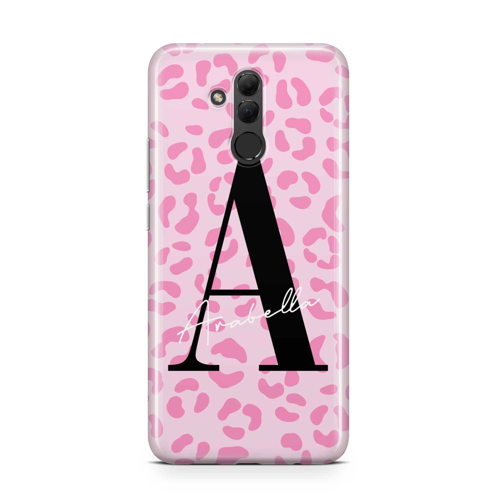 Personalised Pink Leopard Print Huawei Mate 20 Lite