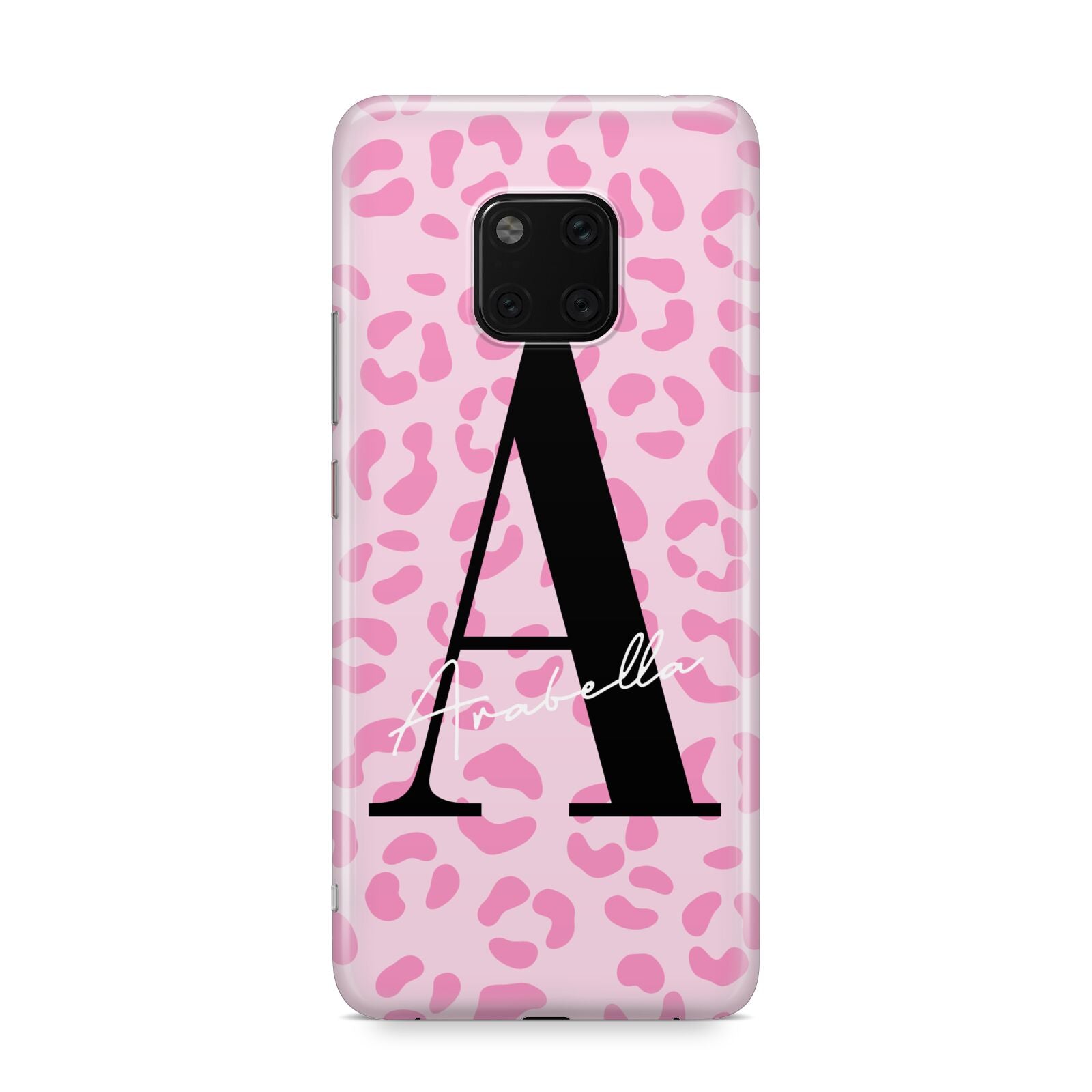 Personalised Pink Leopard Print Huawei Mate 20 Pro Phone Case