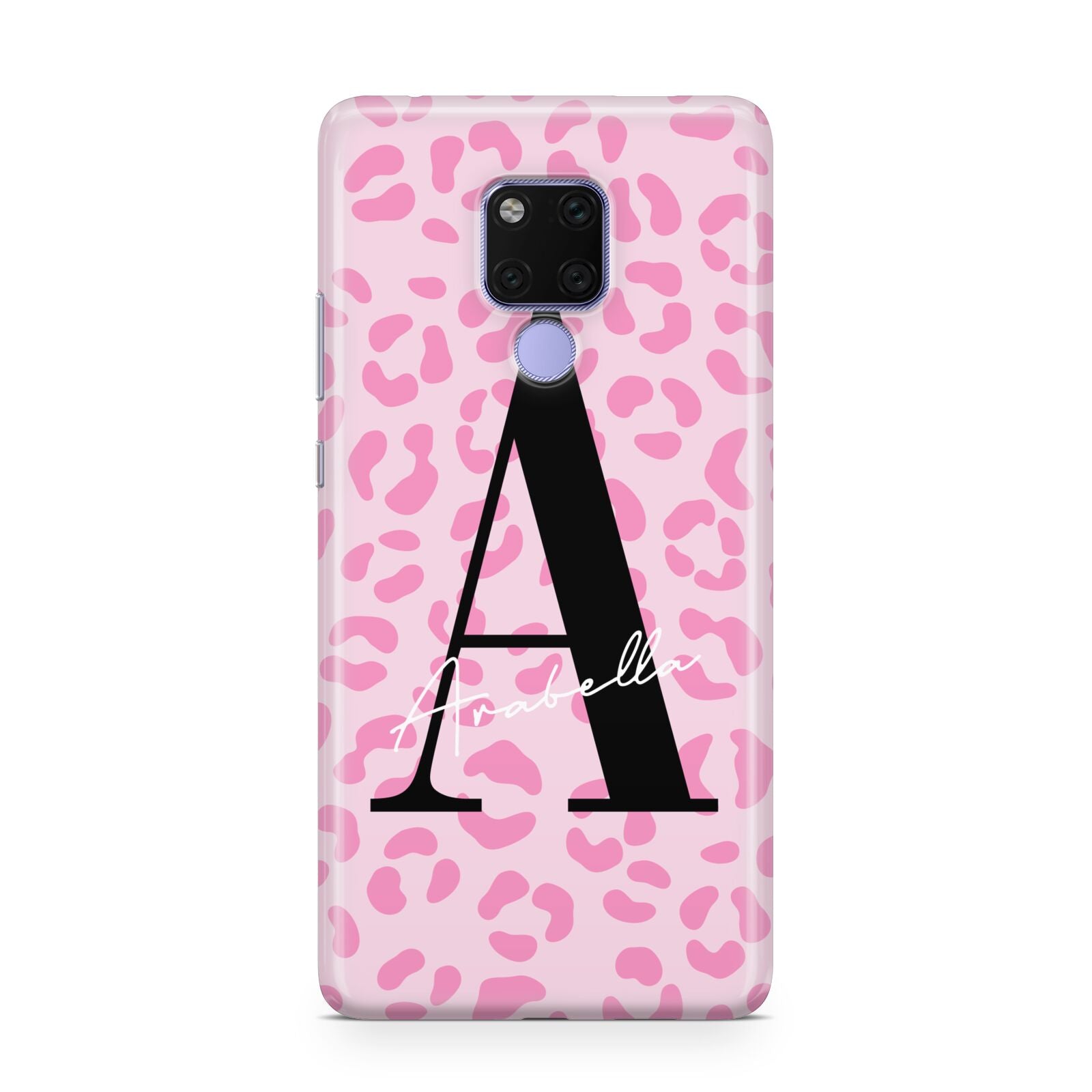 Personalised Pink Leopard Print Huawei Mate 20X Phone Case