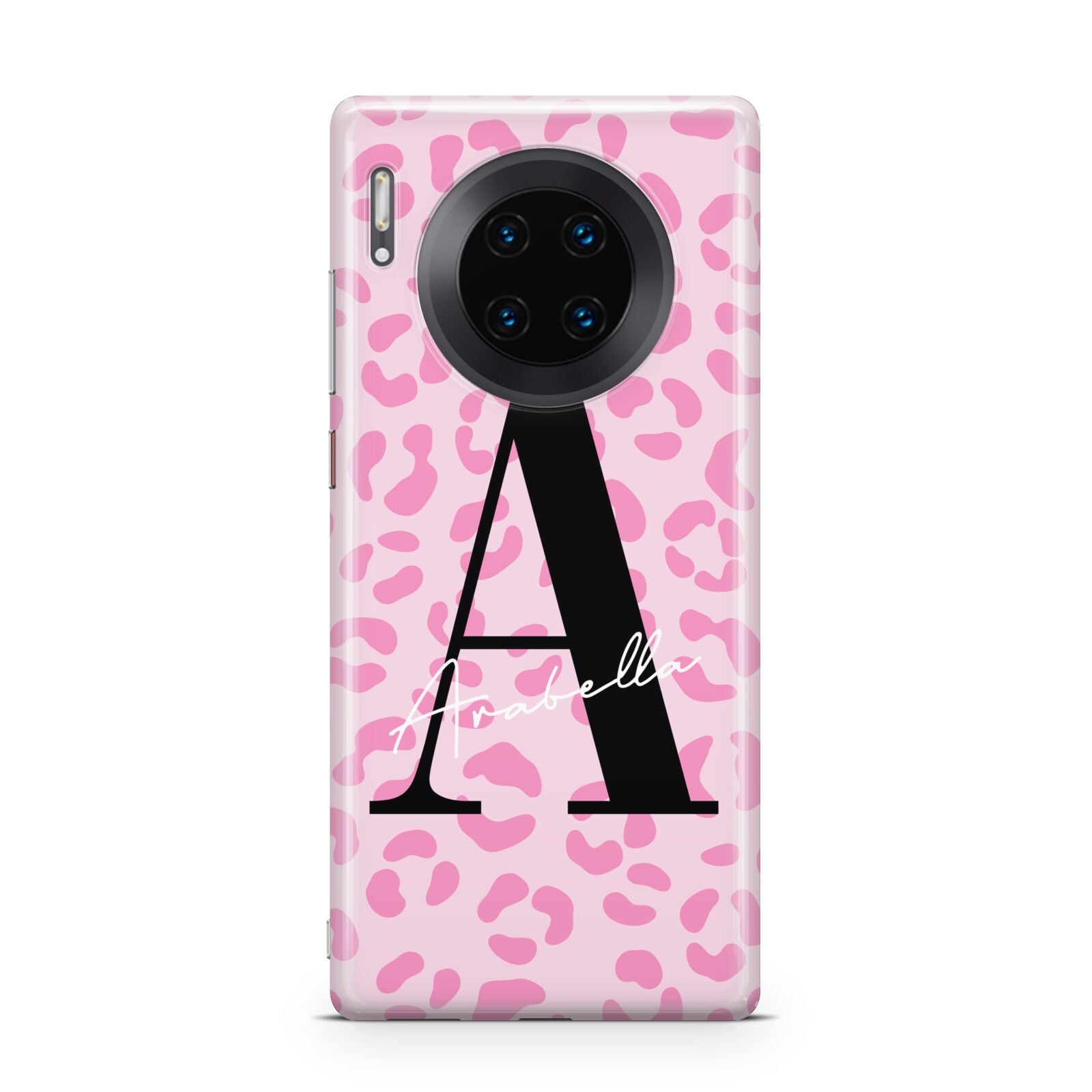 Personalised Pink Leopard Print Huawei Mate 30 Pro Phone Case