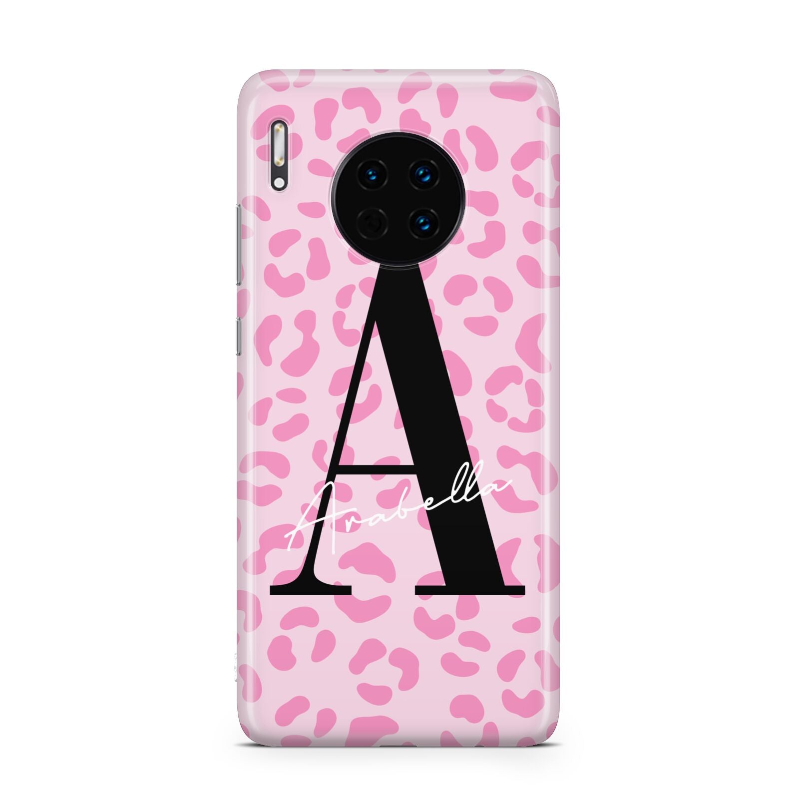 Personalised Pink Leopard Print Huawei Mate 30