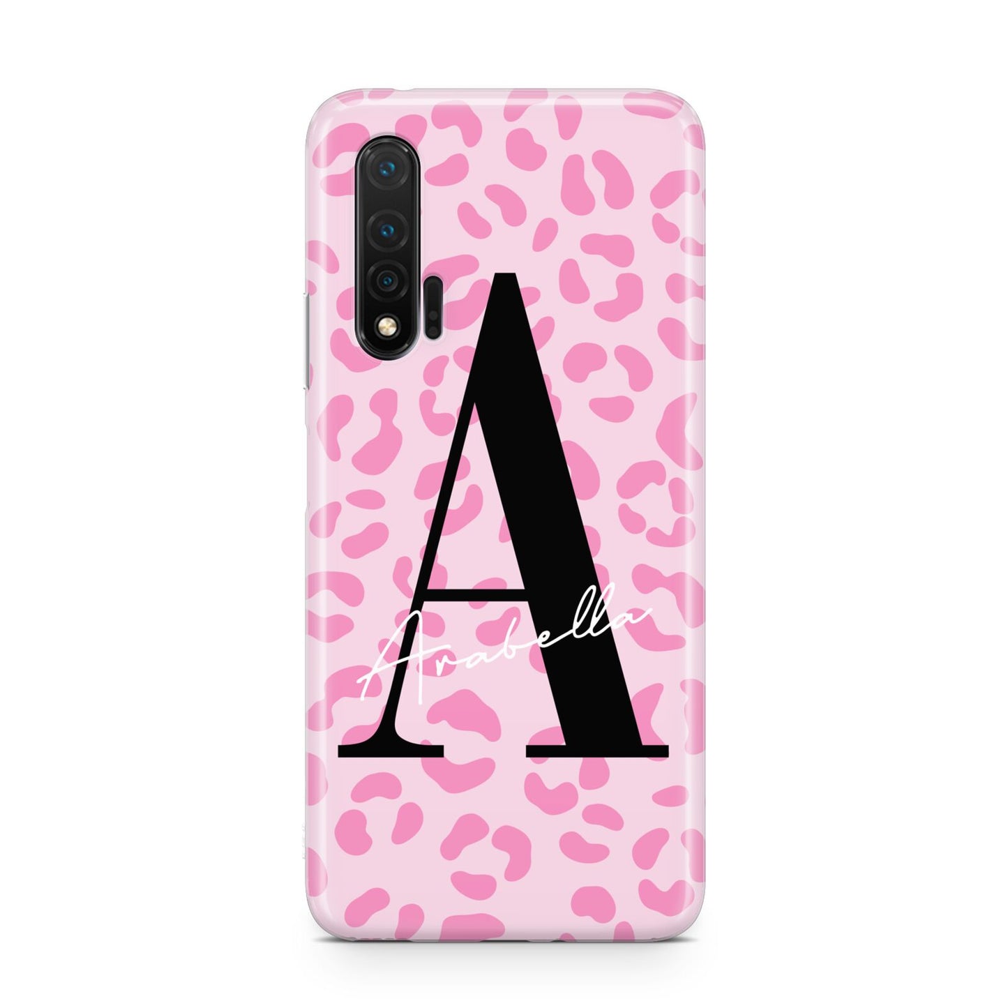 Personalised Pink Leopard Print Huawei Nova 6 Phone Case