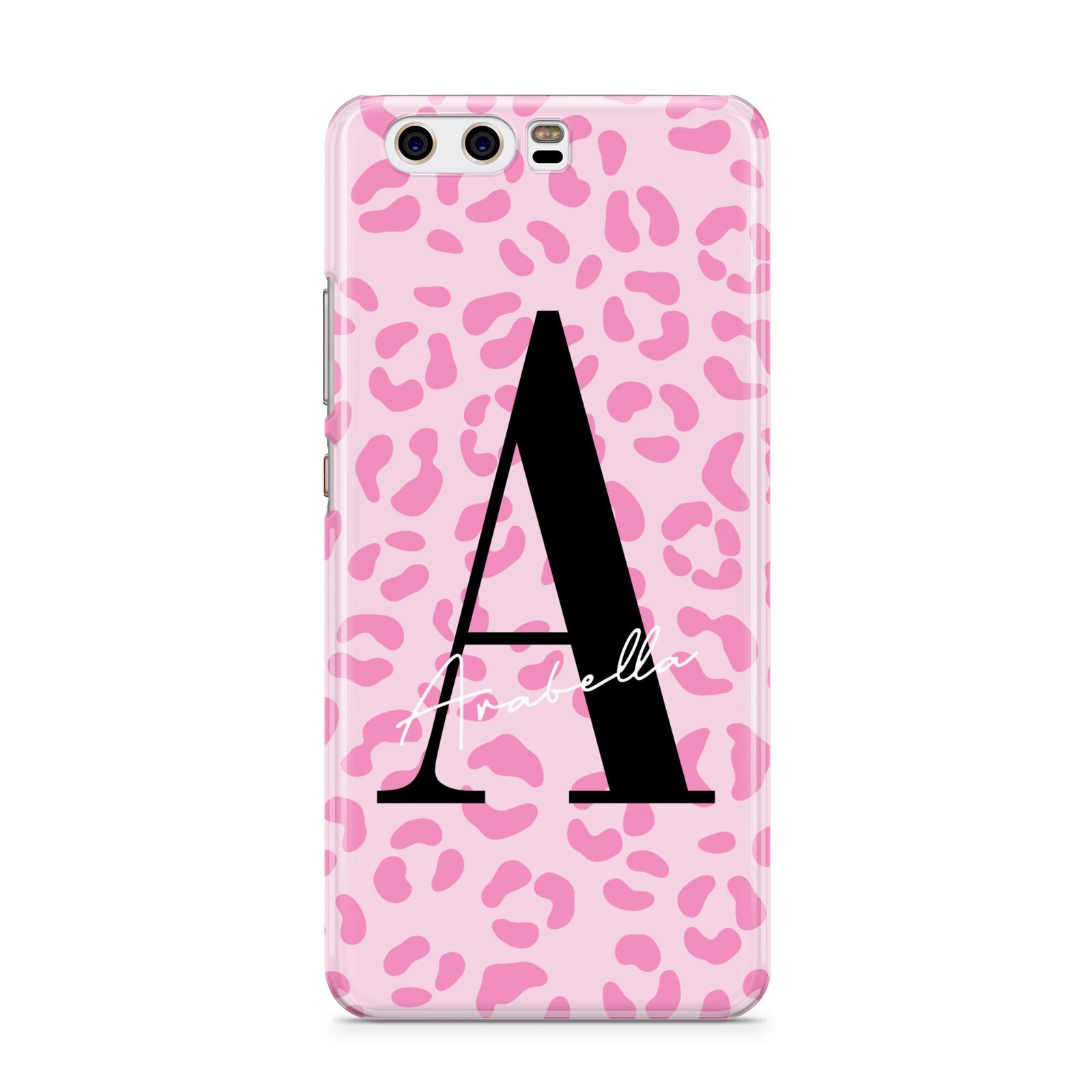 Personalised Pink Leopard Print Huawei P10 Phone Case