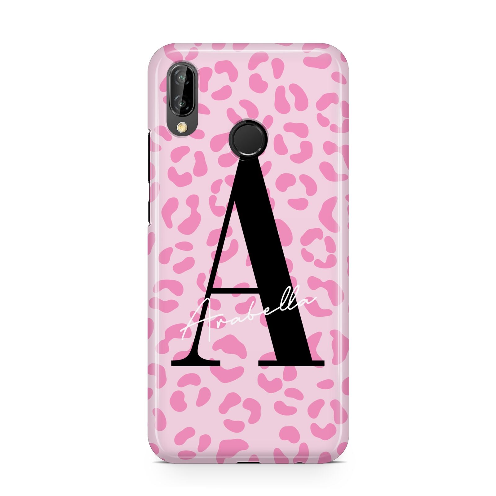 Personalised Pink Leopard Print Huawei P20 Lite Phone Case