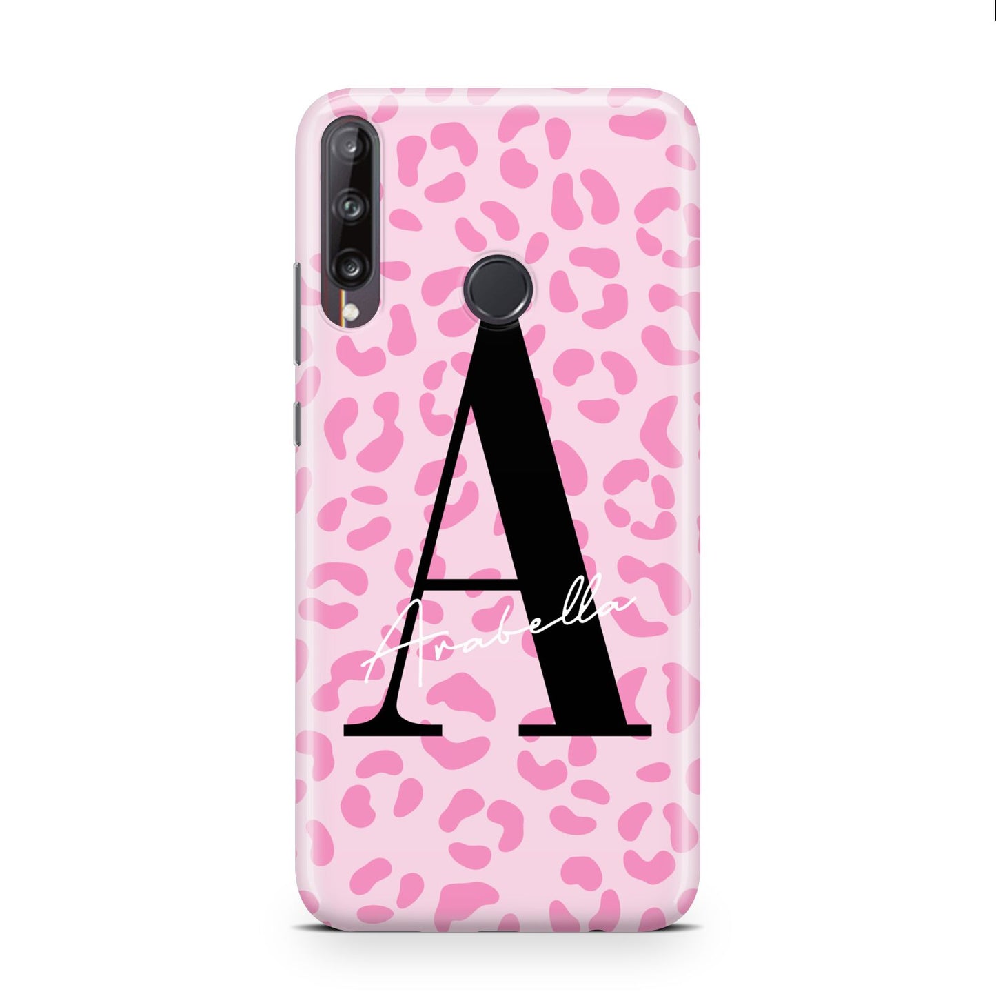 Personalised Pink Leopard Print Huawei P40 Lite E Phone Case