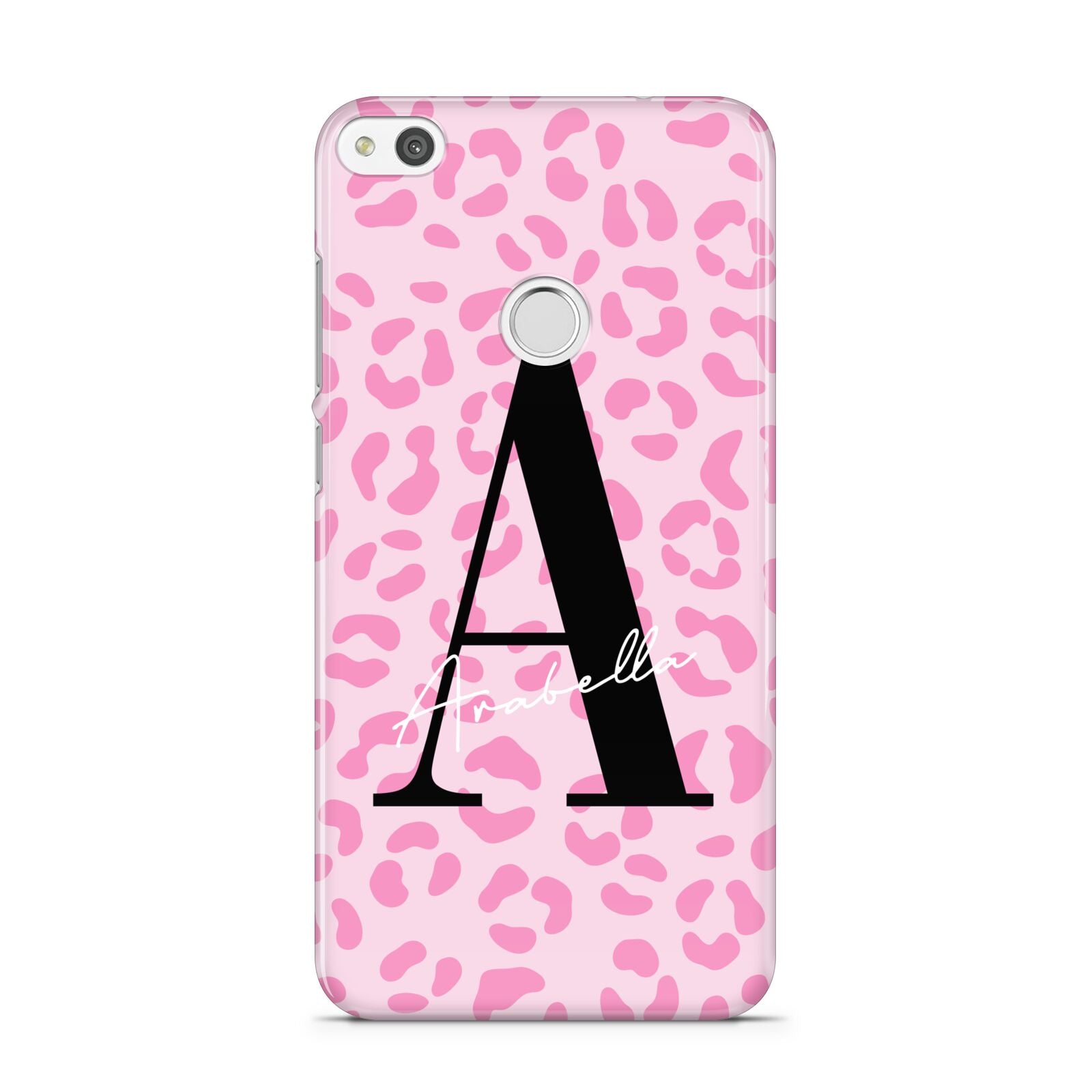 Personalised Pink Leopard Print Huawei P8 Lite Case