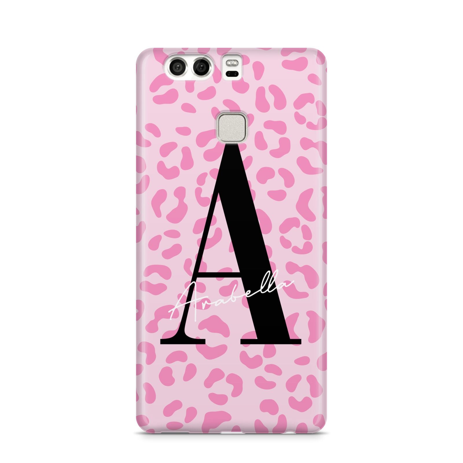 Personalised Pink Leopard Print Huawei P9 Case