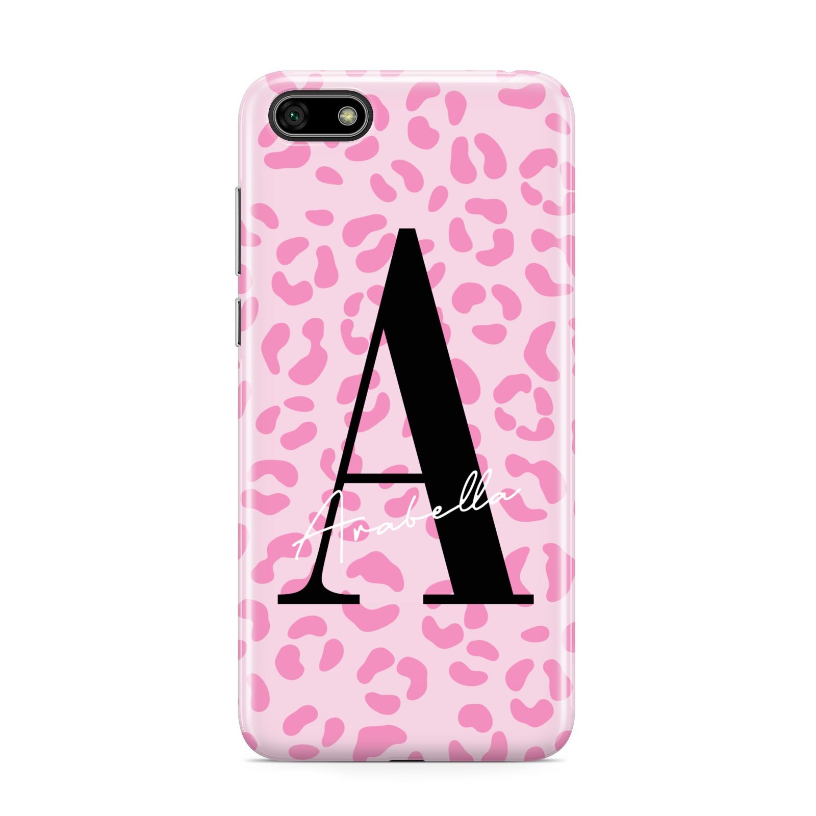 Personalised Pink Leopard Print Huawei Y5 Prime 2018 Phone Case