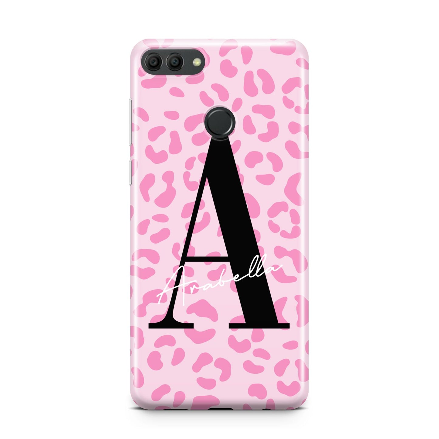 Personalised Pink Leopard Print Huawei Y9 2018