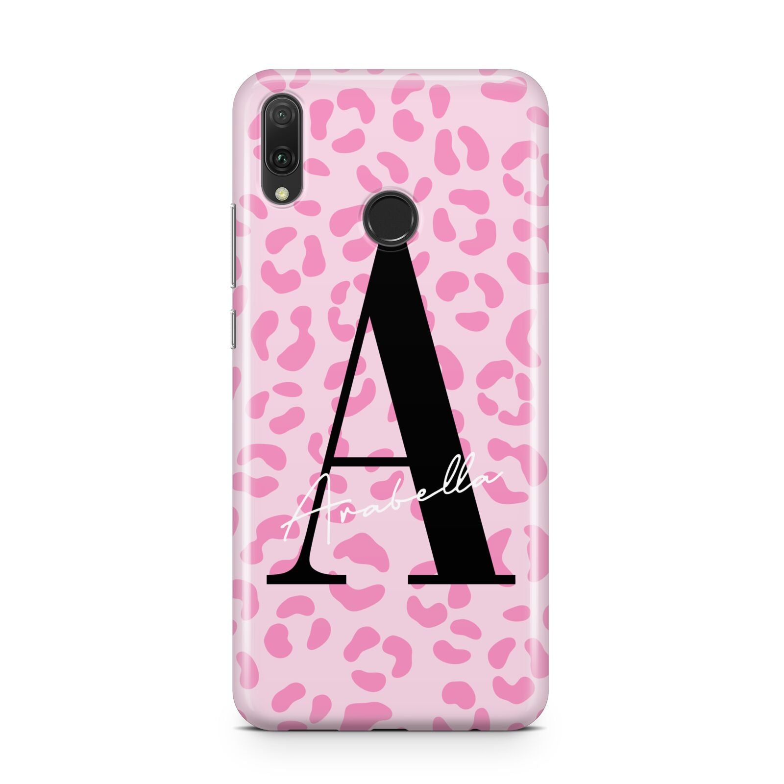 Personalised Pink Leopard Print Huawei Y9 2019