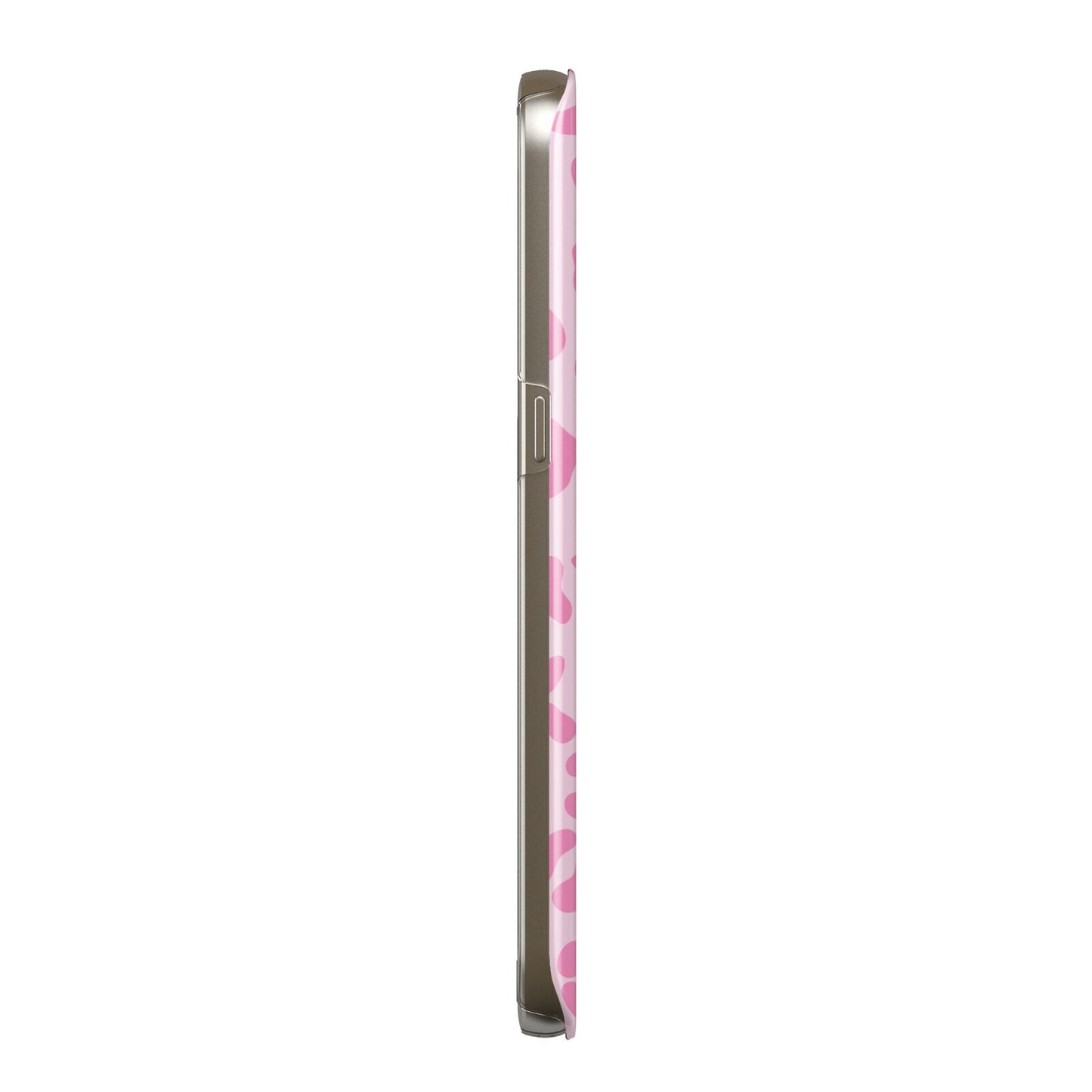 Personalised Pink Leopard Print Protective Samsung Galaxy Case Side Angle