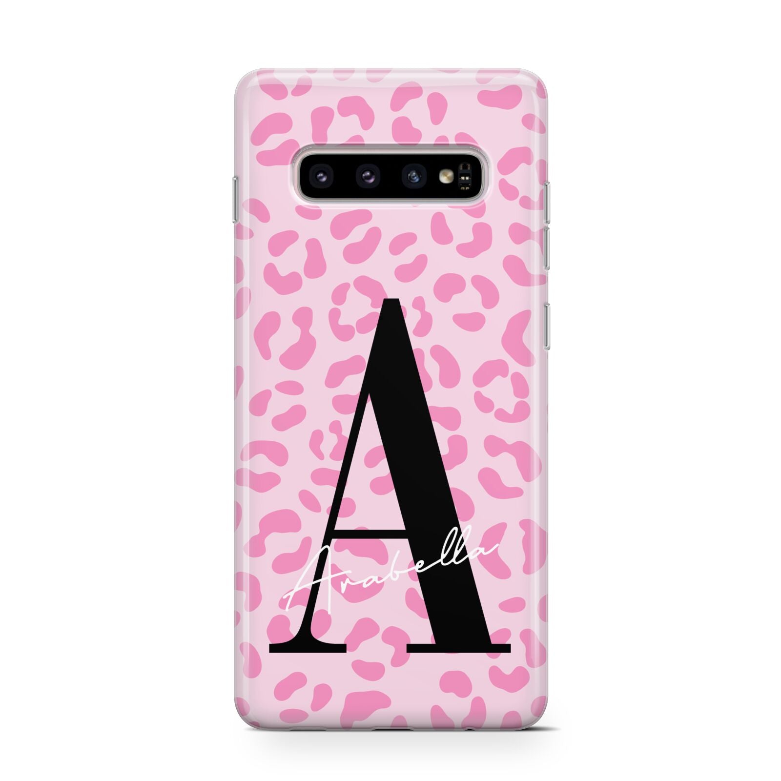 Personalised Pink Leopard Print Protective Samsung Galaxy Case