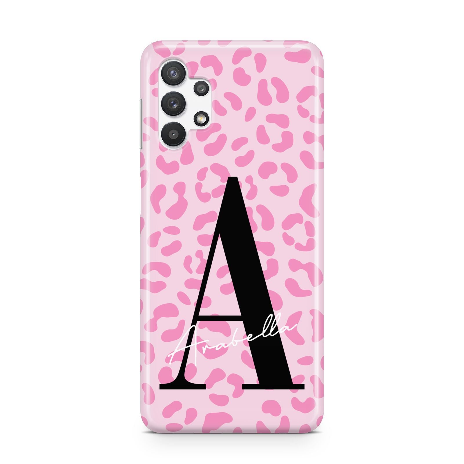 Personalised Pink Leopard Print Samsung A32 5G Case