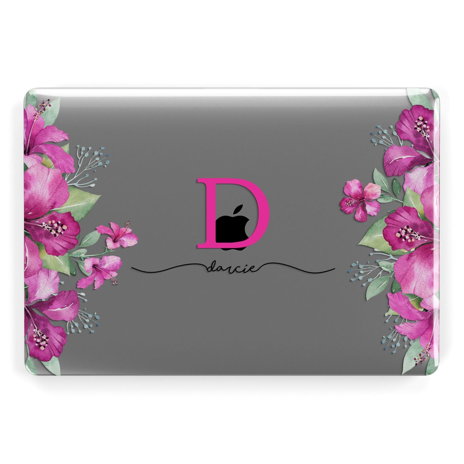 Personalised Pink Lilies Apple MacBook Case