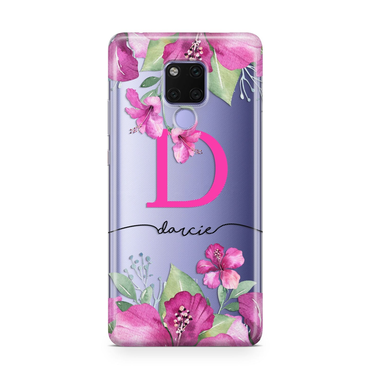 Personalised Pink Lilies Huawei Mate 20X Phone Case