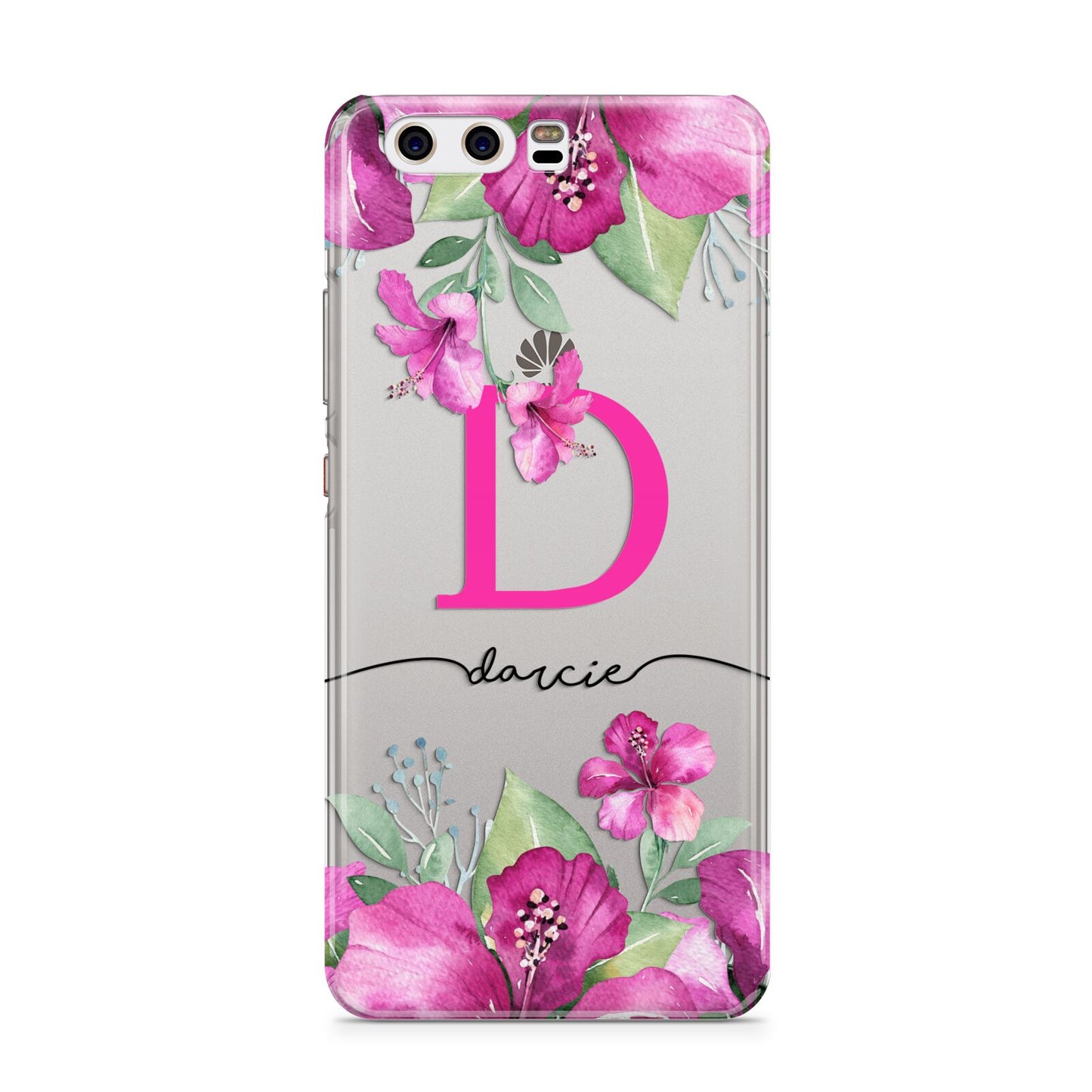 Personalised Pink Lilies Huawei P10 Phone Case