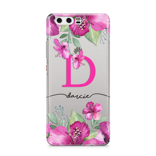 Personalised Pink Lilies Huawei P10 Phone Case