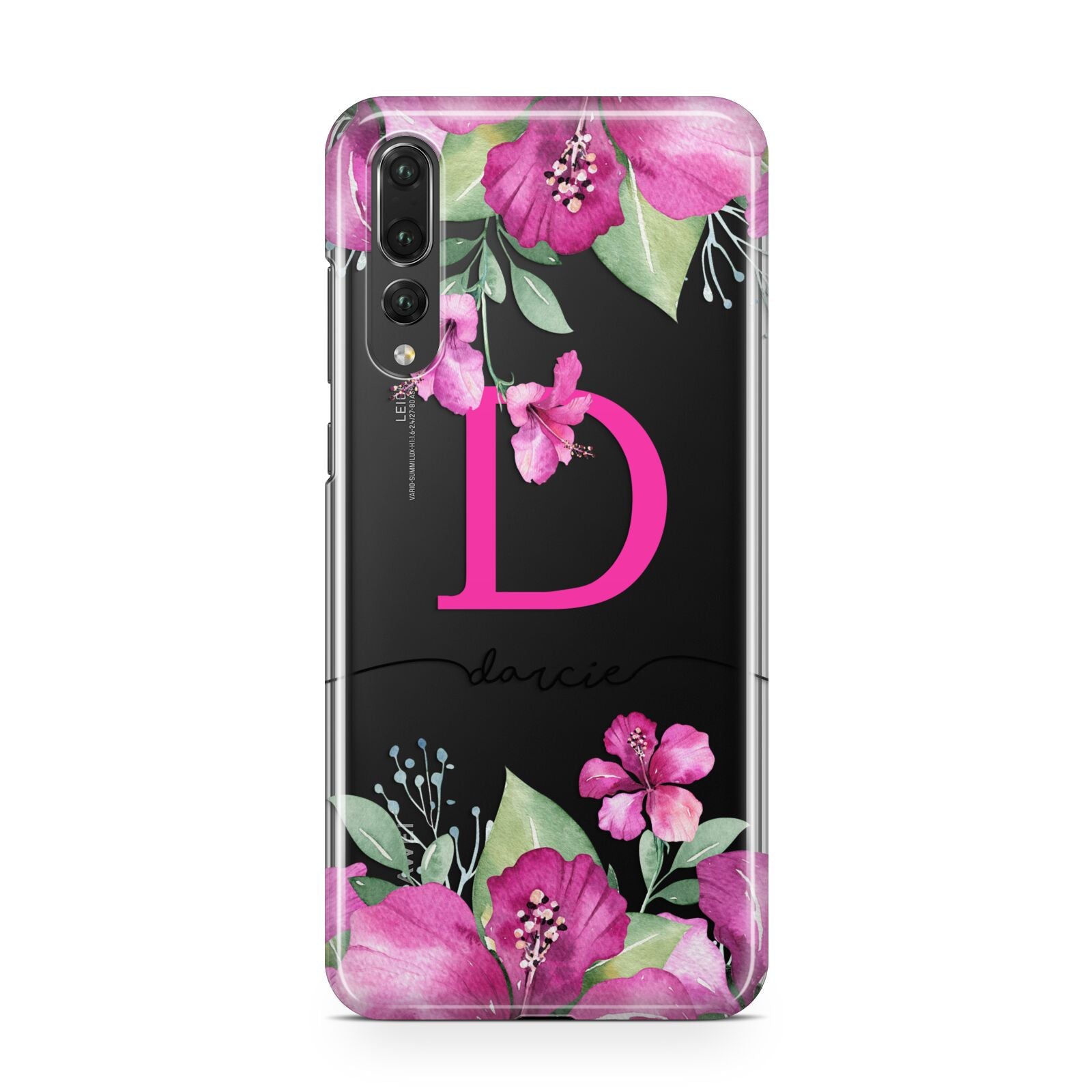 Personalised Pink Lilies Huawei P20 Pro Phone Case