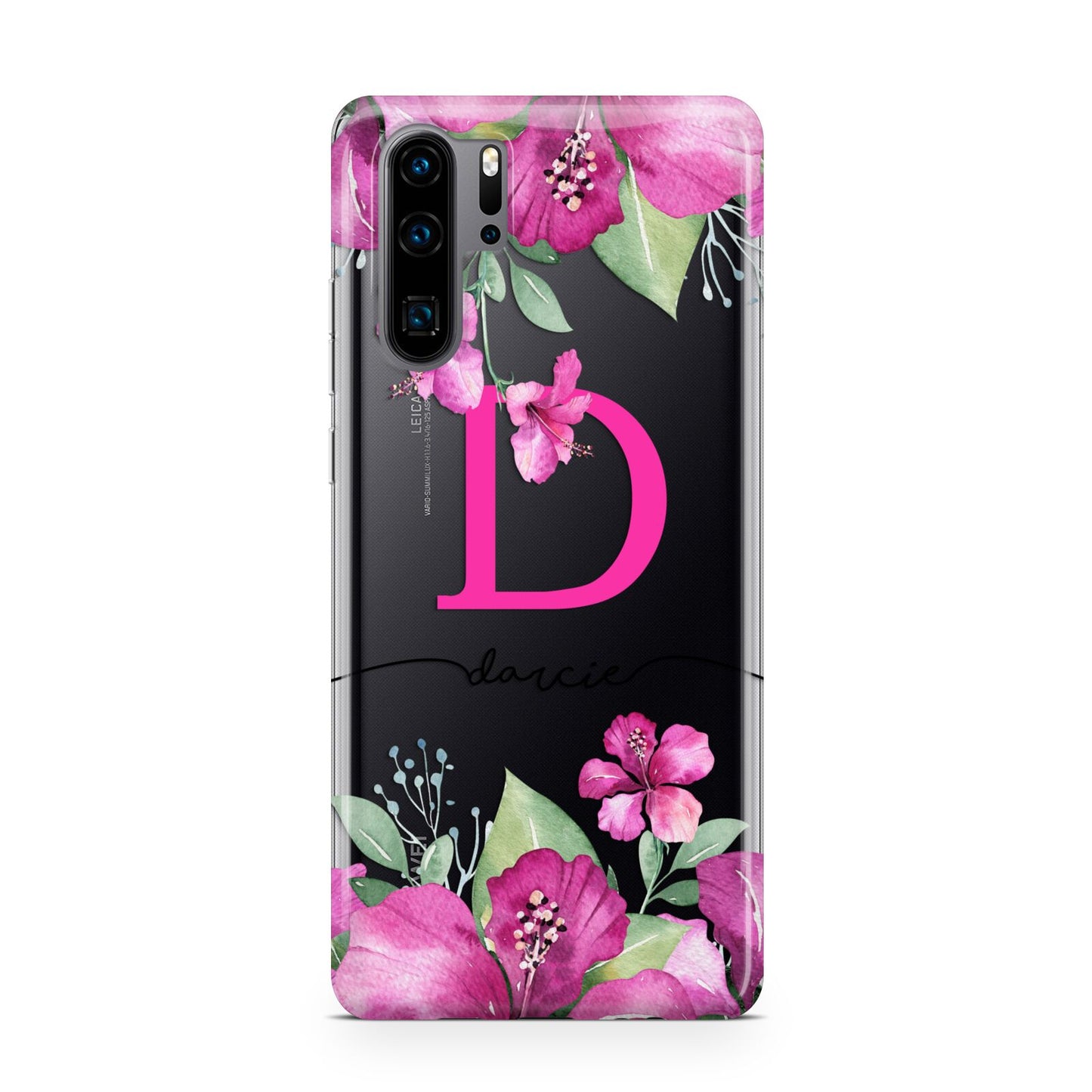 Personalised Pink Lilies Huawei P30 Pro Phone Case