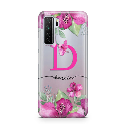 Personalised Pink Lilies Huawei P40 Lite 5G Phone Case