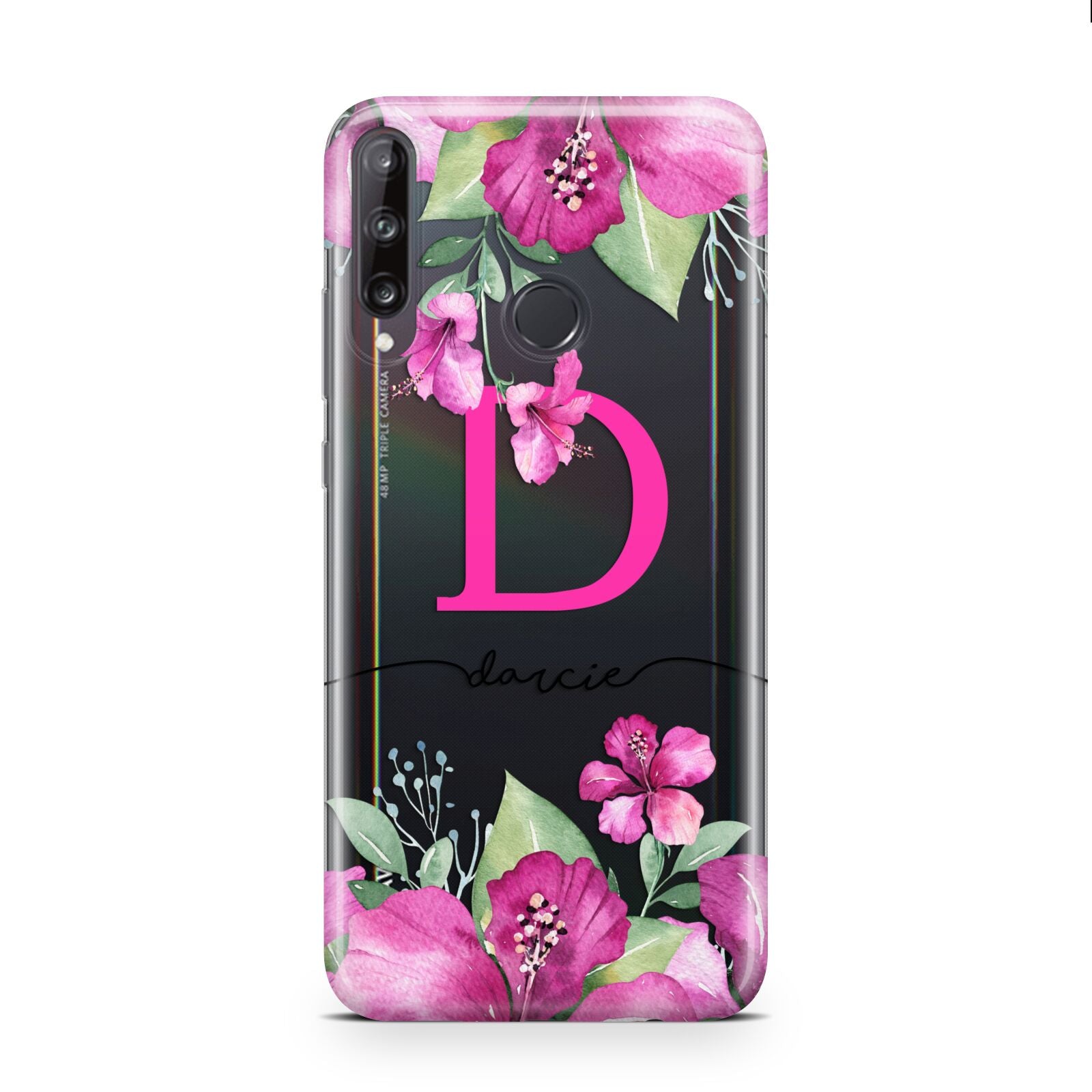 Personalised Pink Lilies Huawei P40 Lite E Phone Case