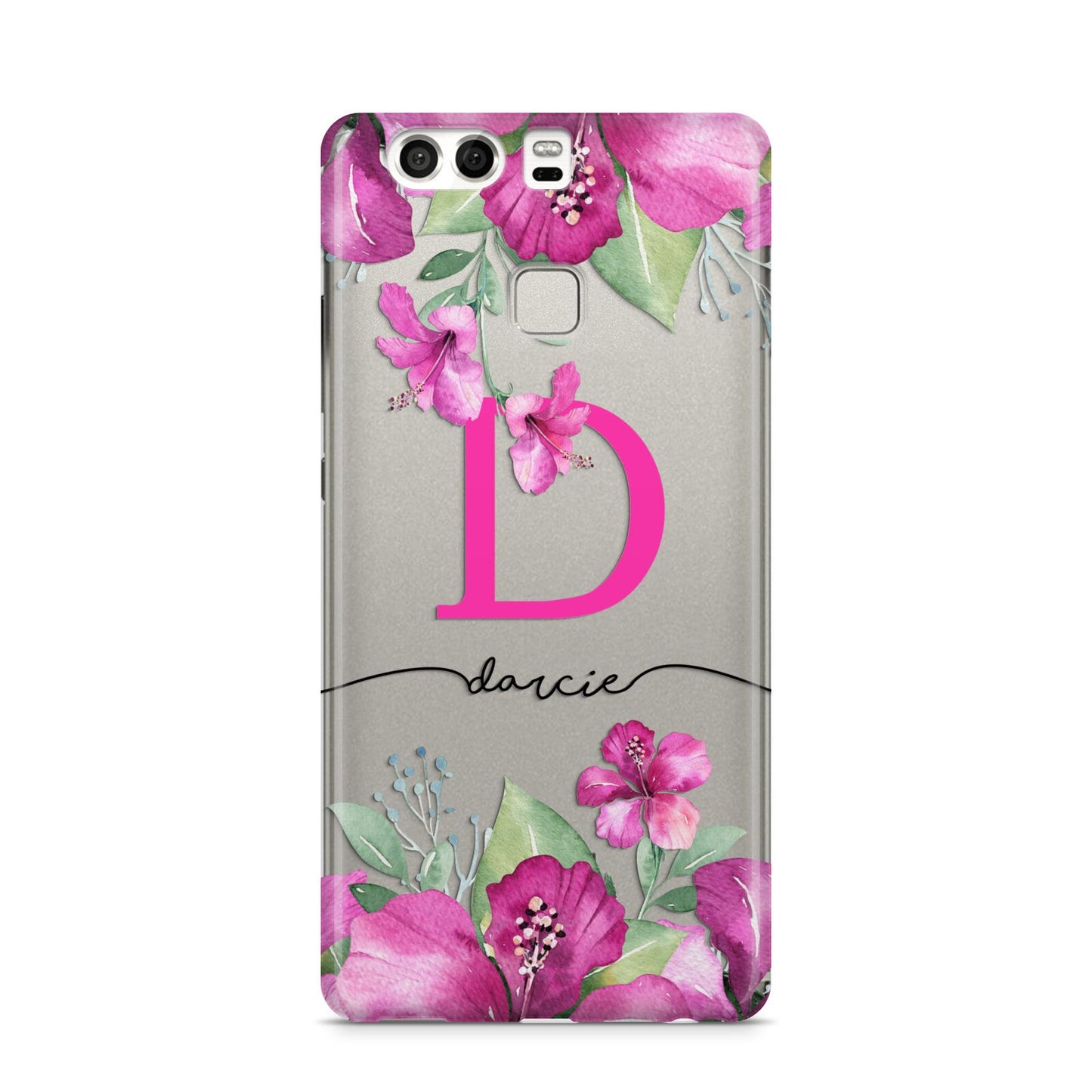 Personalised Pink Lilies Huawei P9 Case